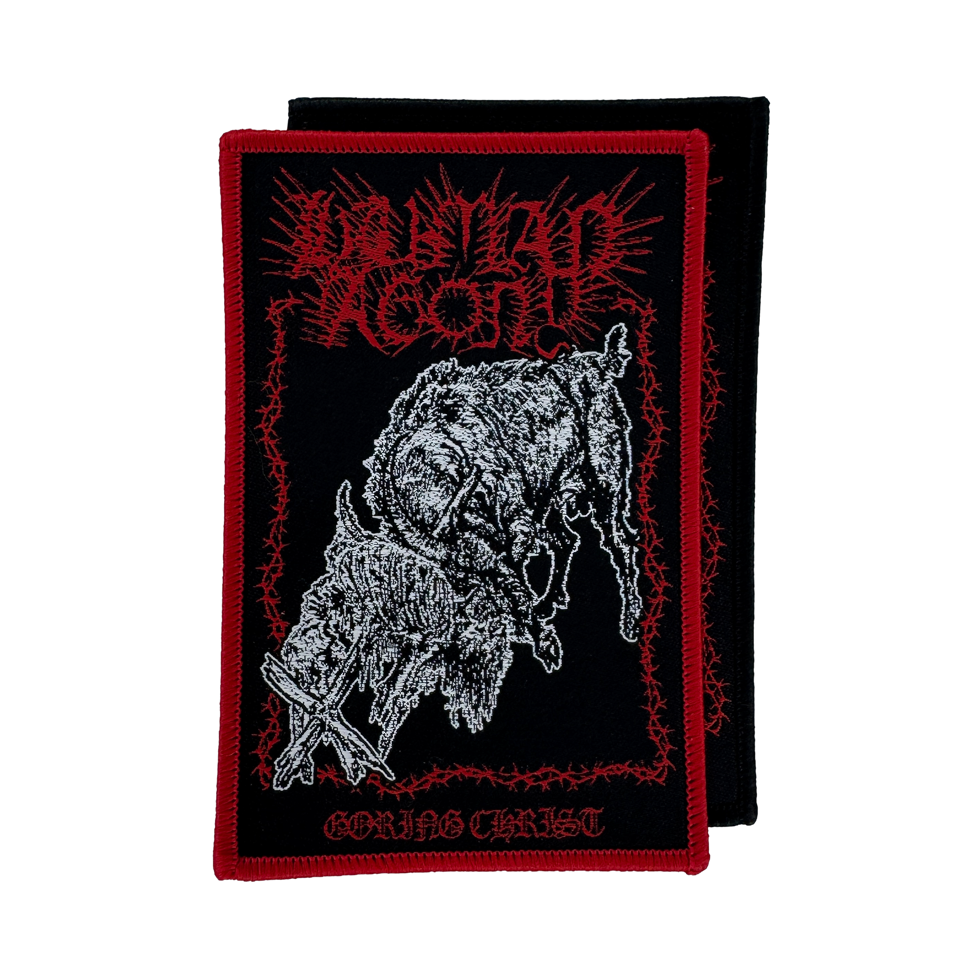 Temporal Dimensions Patches Human Agony Goring Christ Woven Patches
