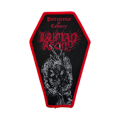 Temporal Dimensions Patches Human Agony Putrescence of Calvary Red Border Woven Patch