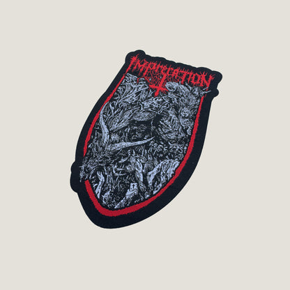 Temporal Dimensions Patches Imprecation Damnatio ad Bestias Laser Cut Metal Woven Patch