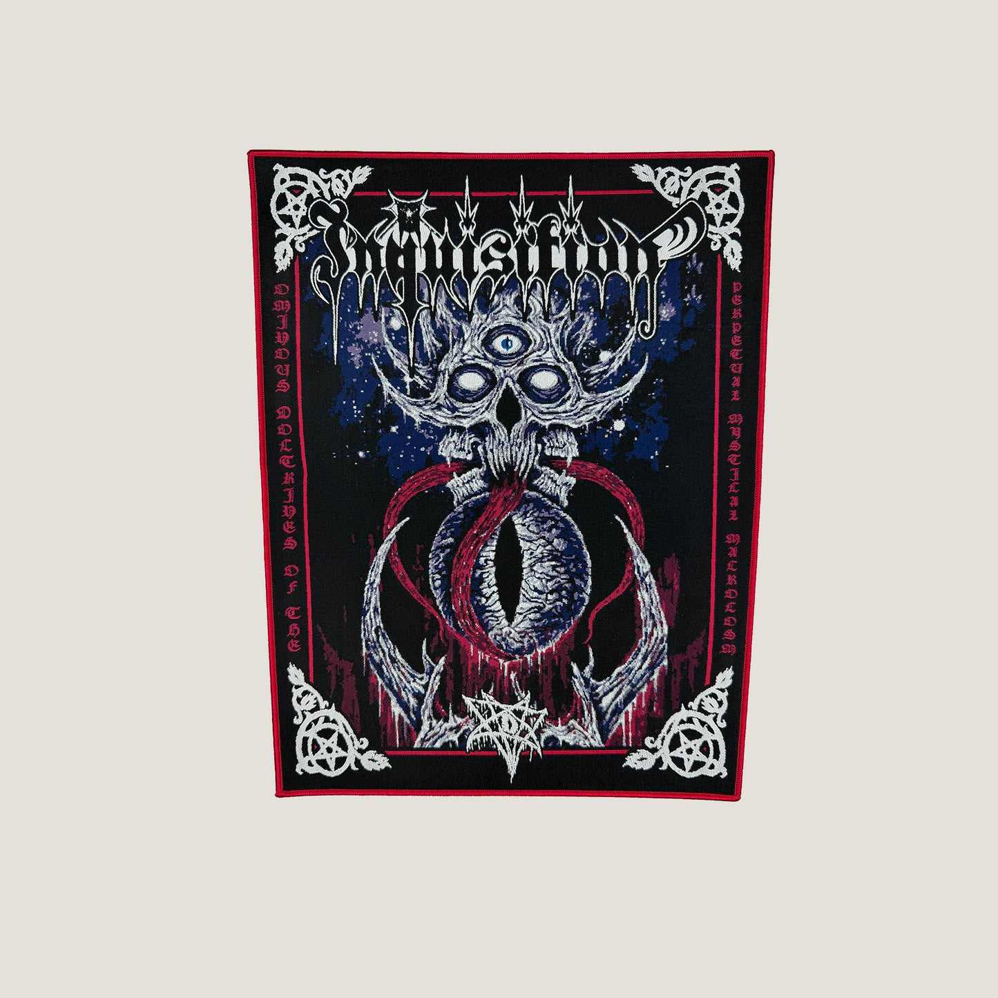 Temporal Dimensions Patches Inquisition Ominous Doctrines of the Perpetual Mystical Macrocosm Red Border Woven Backpatch