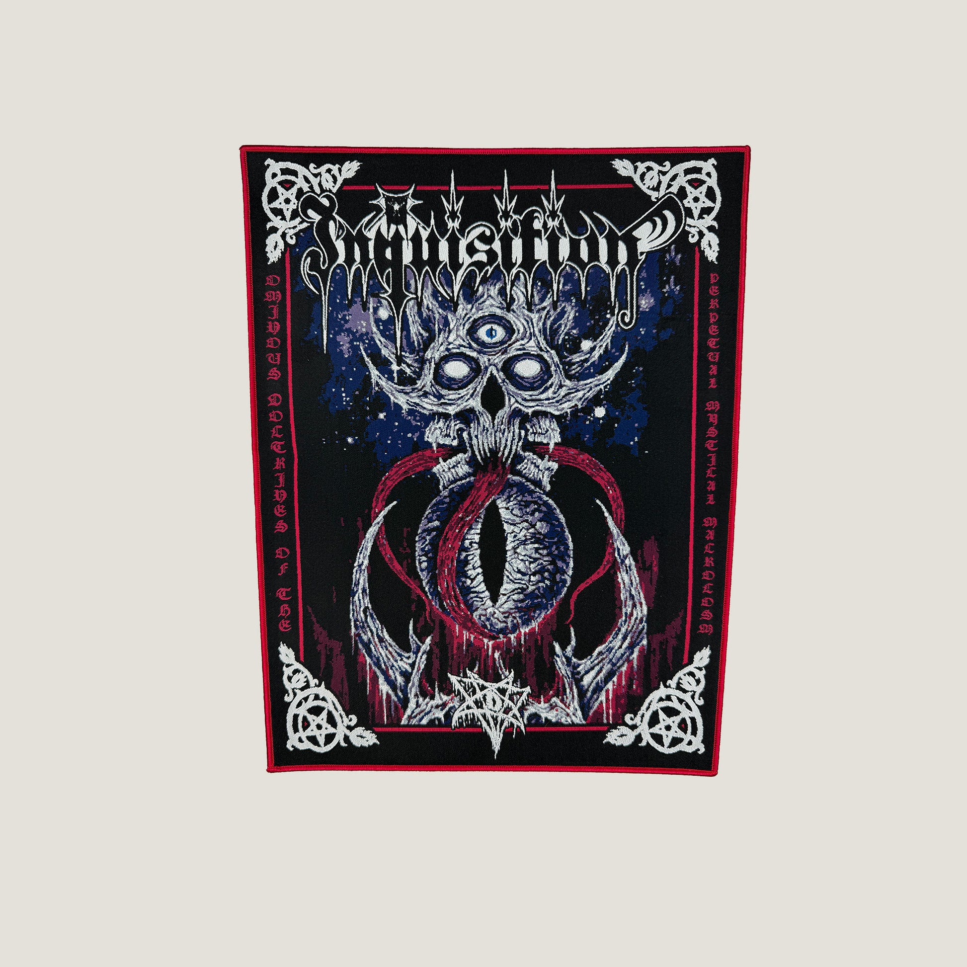 Temporal Dimensions Patches Inquisition Ominous Doctrines of the Perpetual Mystical Macrocosm Red Border Woven Backpatch