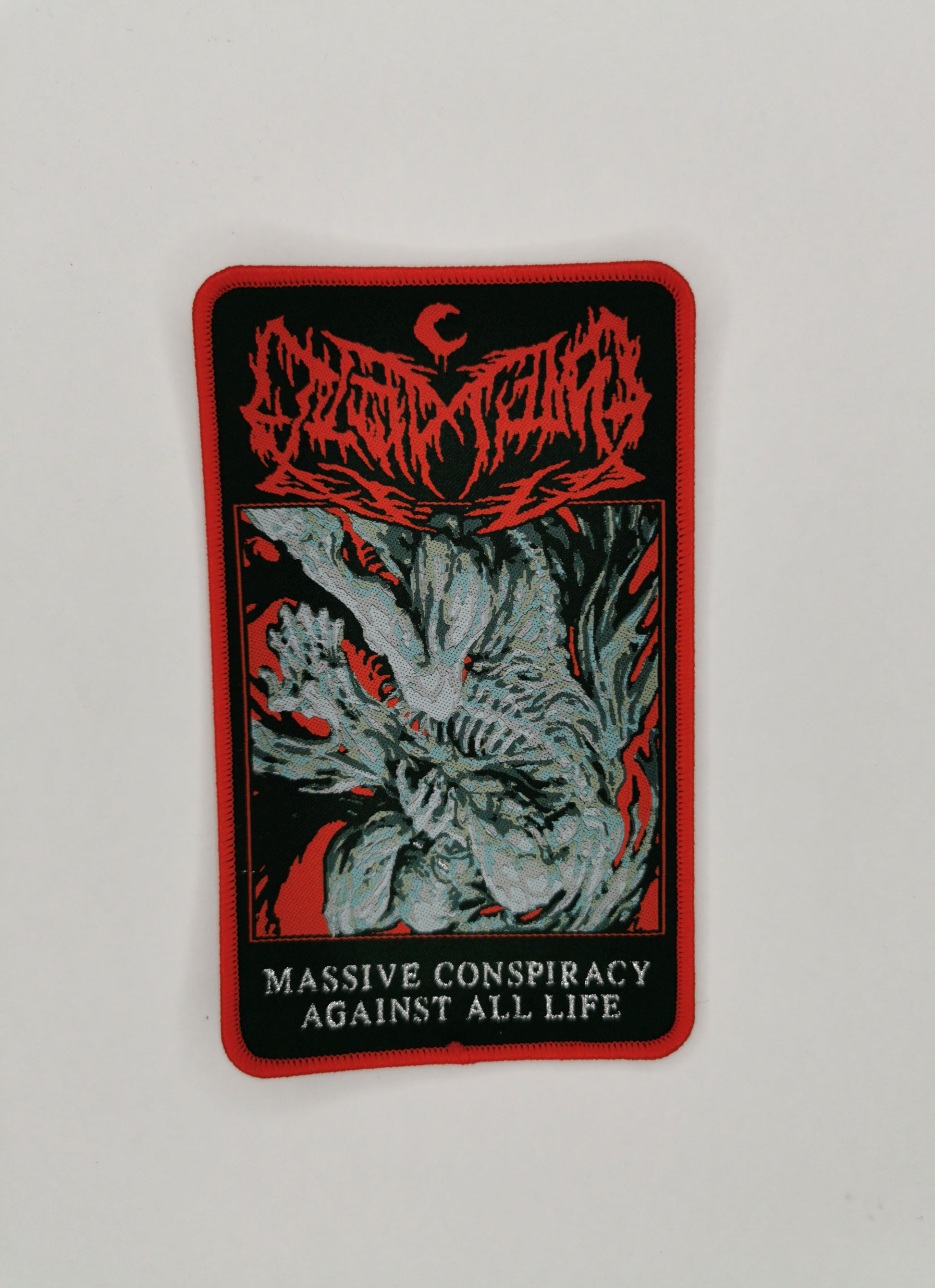 Temporal Dimensions Patches Leviathan Massive Conspiracy Against All Life Red Border Woven Patch