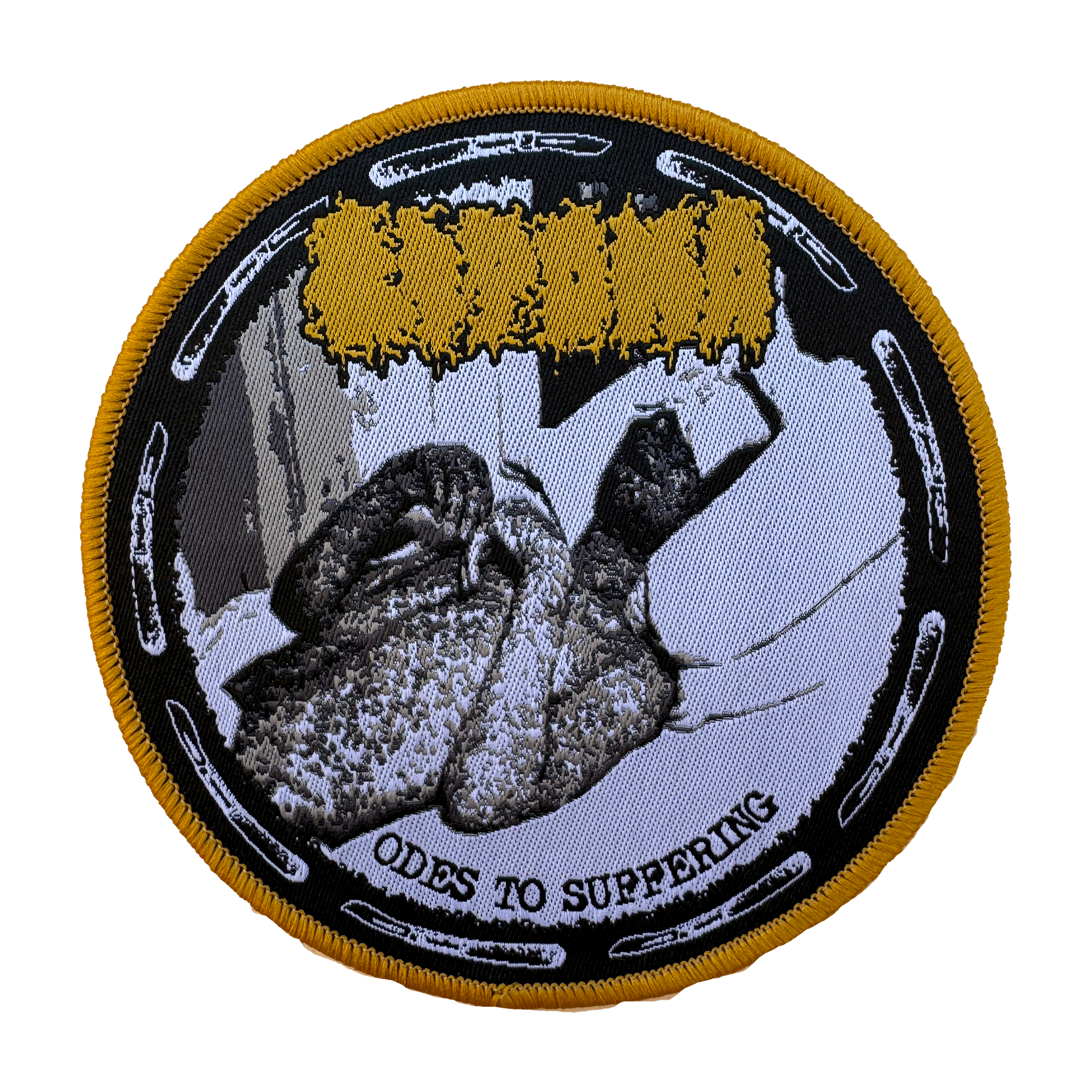 Temporal Dimensions Patches Lipoma Odes to Suffering Yellow Border Woven Patch