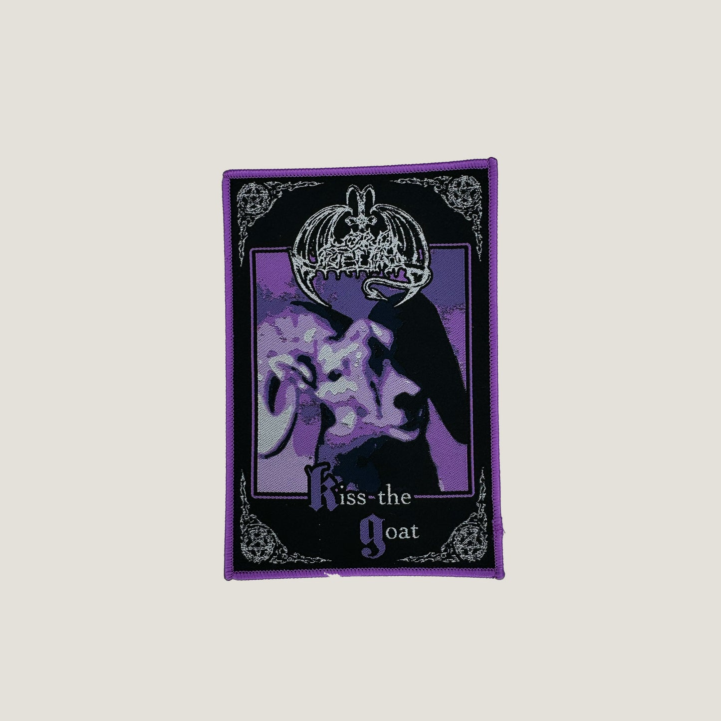 Temporal Dimensions Patches Lord Belial Kiss the Goat Purple Border Woven Patch