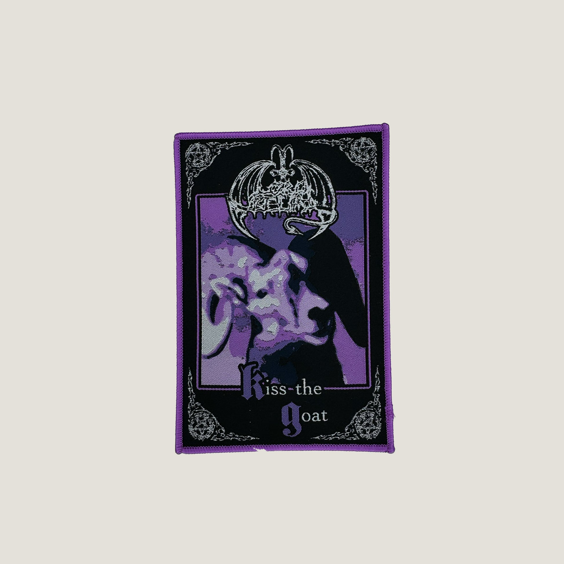 Temporal Dimensions Patches Lord Belial Kiss the Goat Purple Border Woven Patch