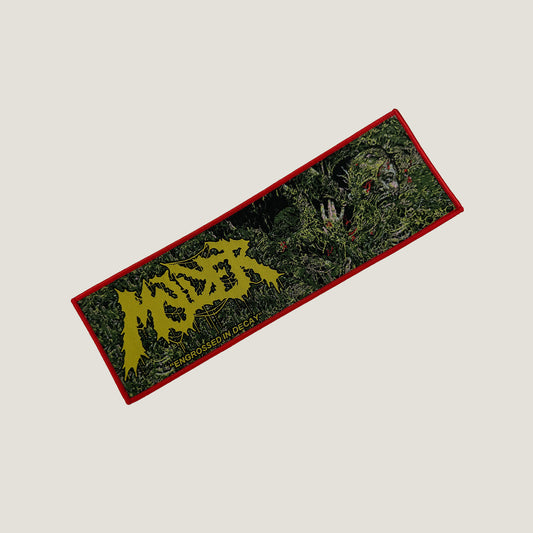Temporal Dimensions Patches Molder Engrossed In Decay Red Border Strip Woven Patch