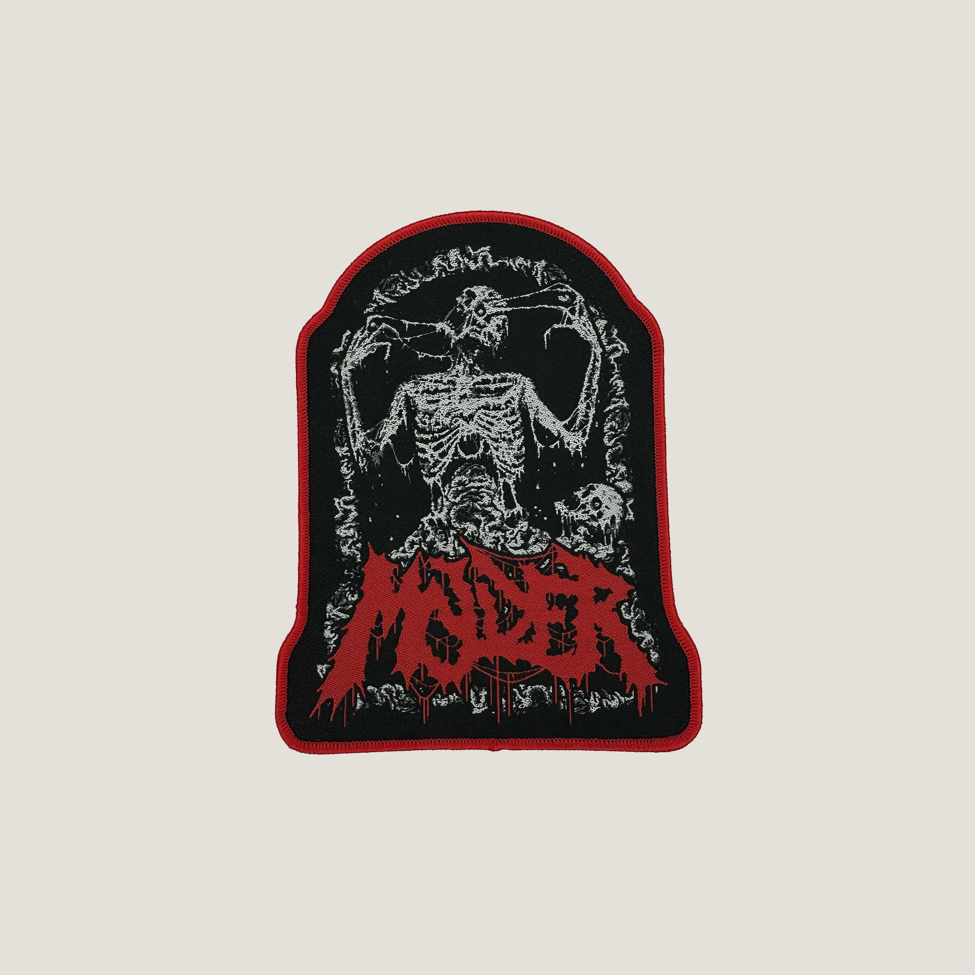 Temporal Dimensions Patches Molder Split Red Border Woven Patch