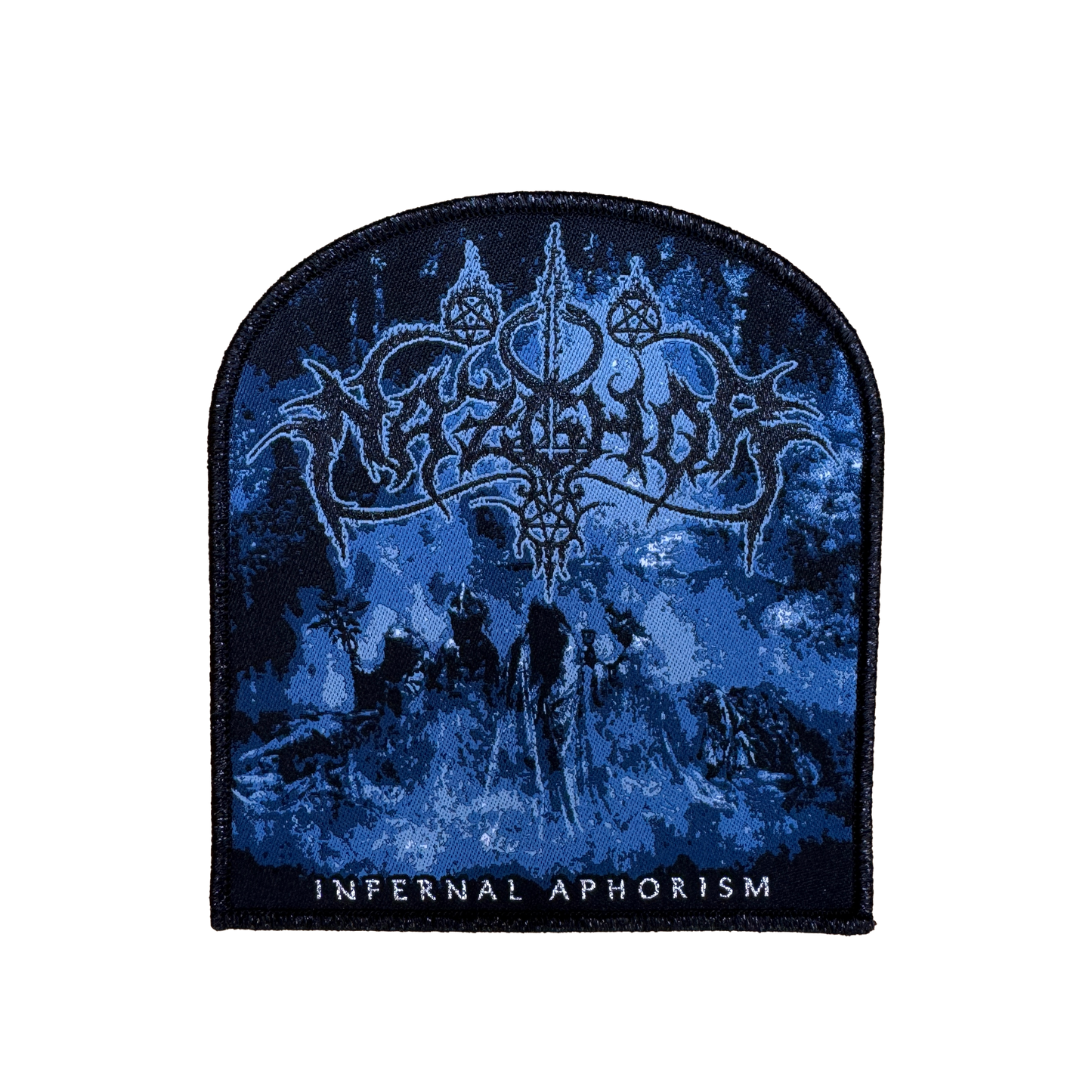 Temporal Dimensions Patches Nazghor Infernal Aphorism Black Glitter Border Woven Patch