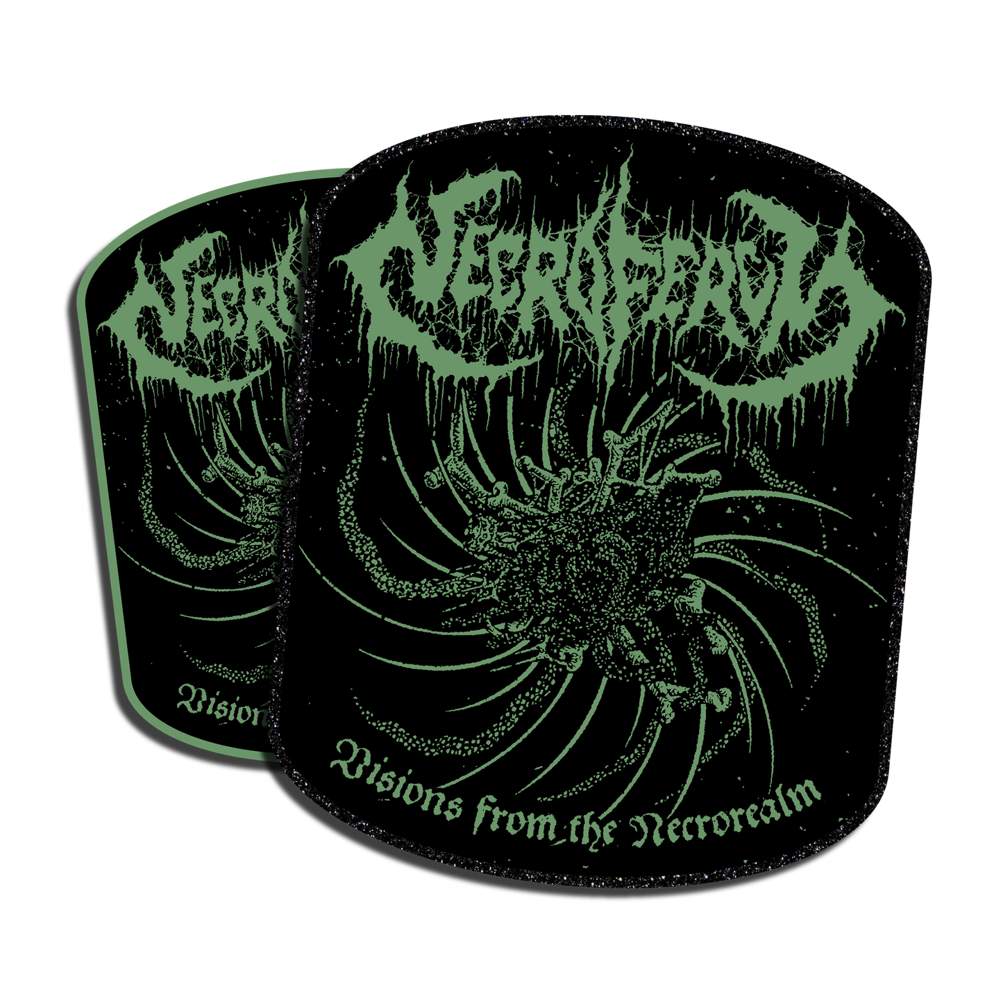 Temporal Dimensions Patches Necroferum Visions from the Necrorealm Woven Metal Patches
