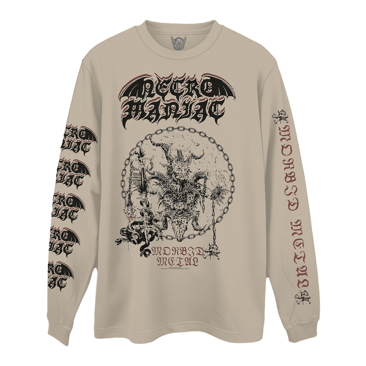 Temporal Dimensions Patches Necromaniac Morbid Metal Longsleeve Front