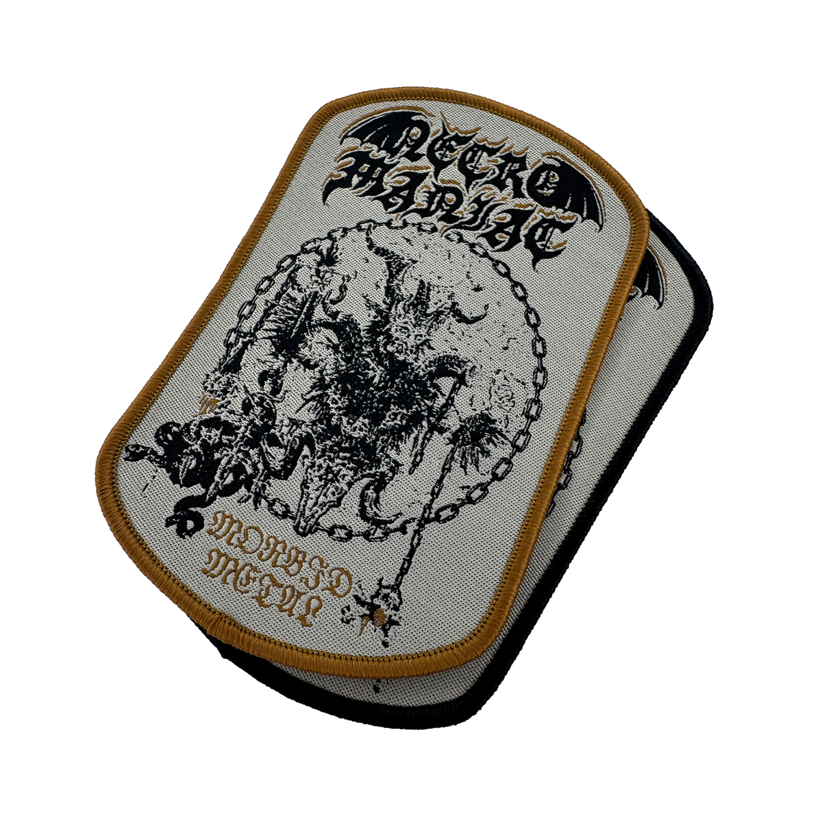 Temporal Dimensions Patches Necromaniac Morbid Metal Metal Woven Patches