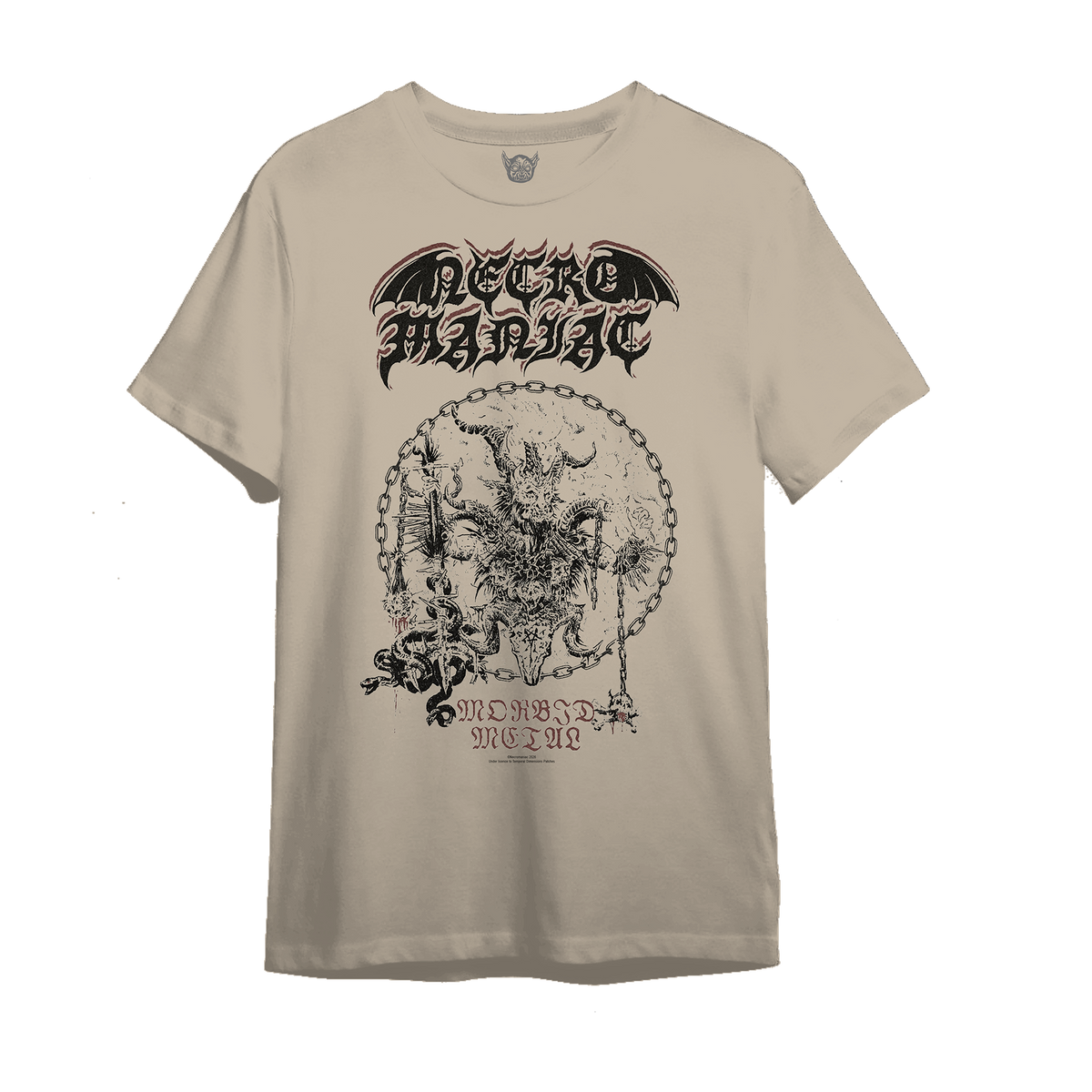 Temporal Dimensions Patches Necromaniac Morbid Metal Shortsleeve Front