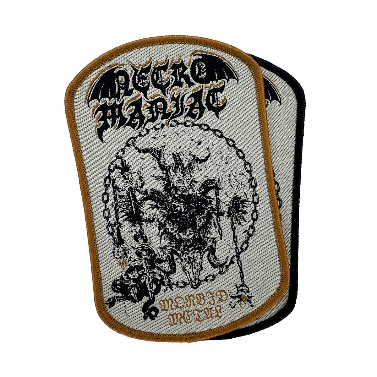 Temporal Dimensions Patches Necromaniac Morbid Metal Woven Patches