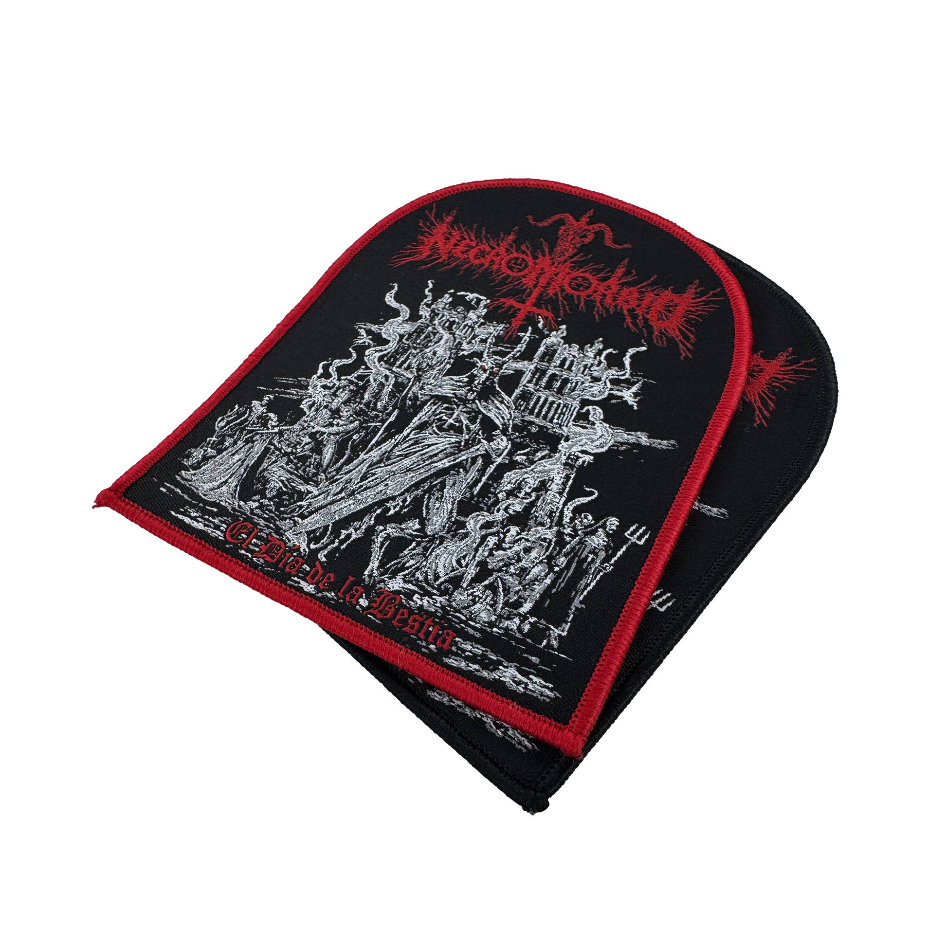 Temporal Dimensions Patches Necromorbid El día de la bestia Metal Woven Patches