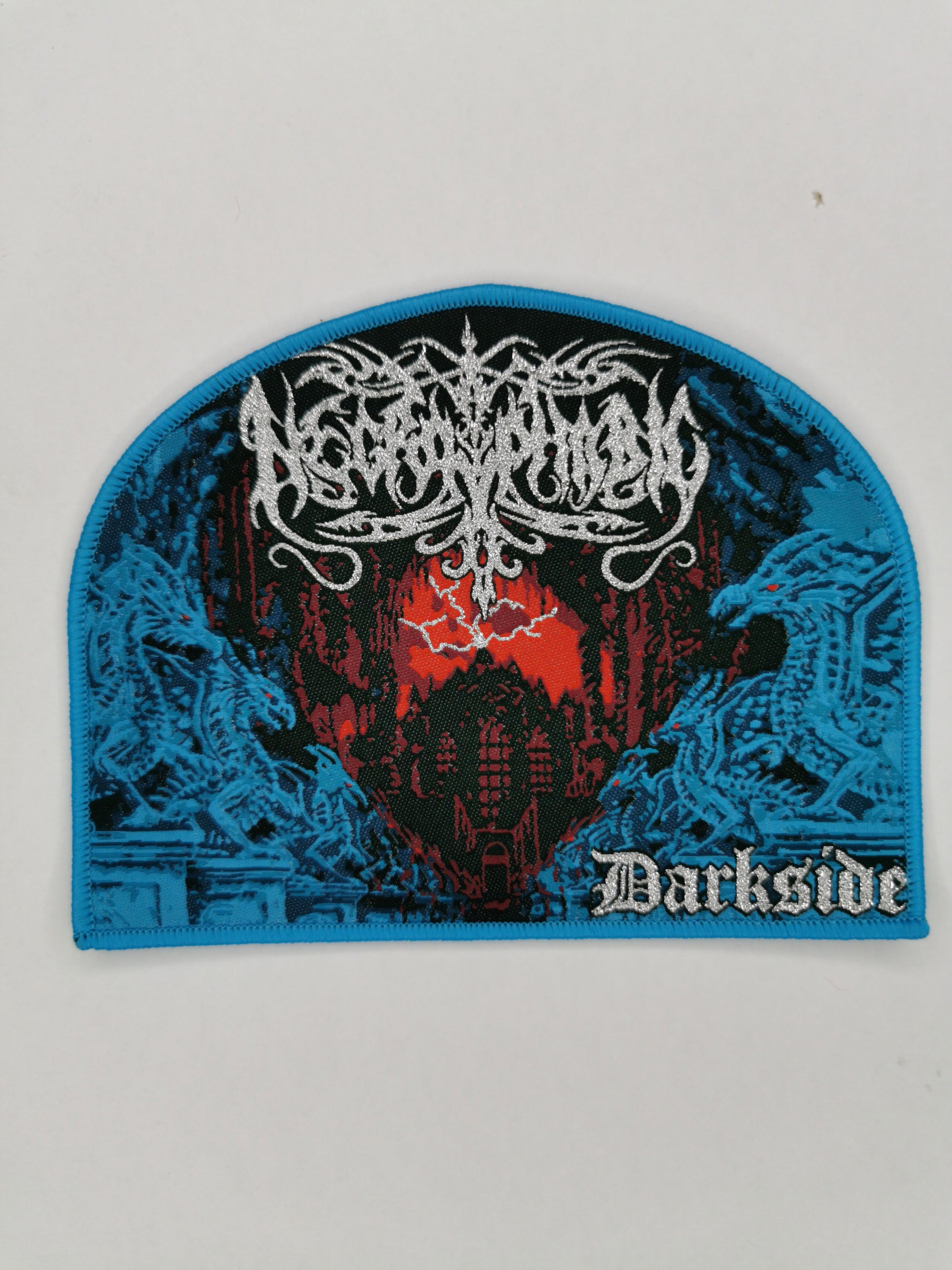 Temporal Dimensions Patches Necrophobic Darkside Blue Border Woven Patch