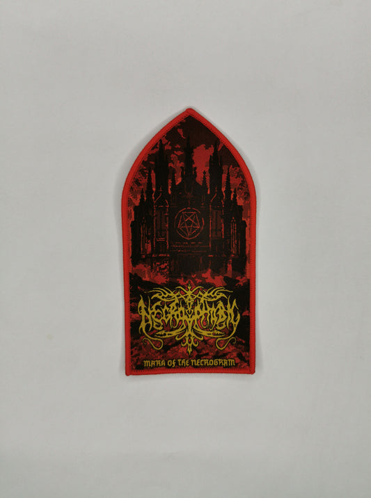 Temporal Dimensions Patches Necrophobic Mark of the Necrogram Red Border Woven Patch
