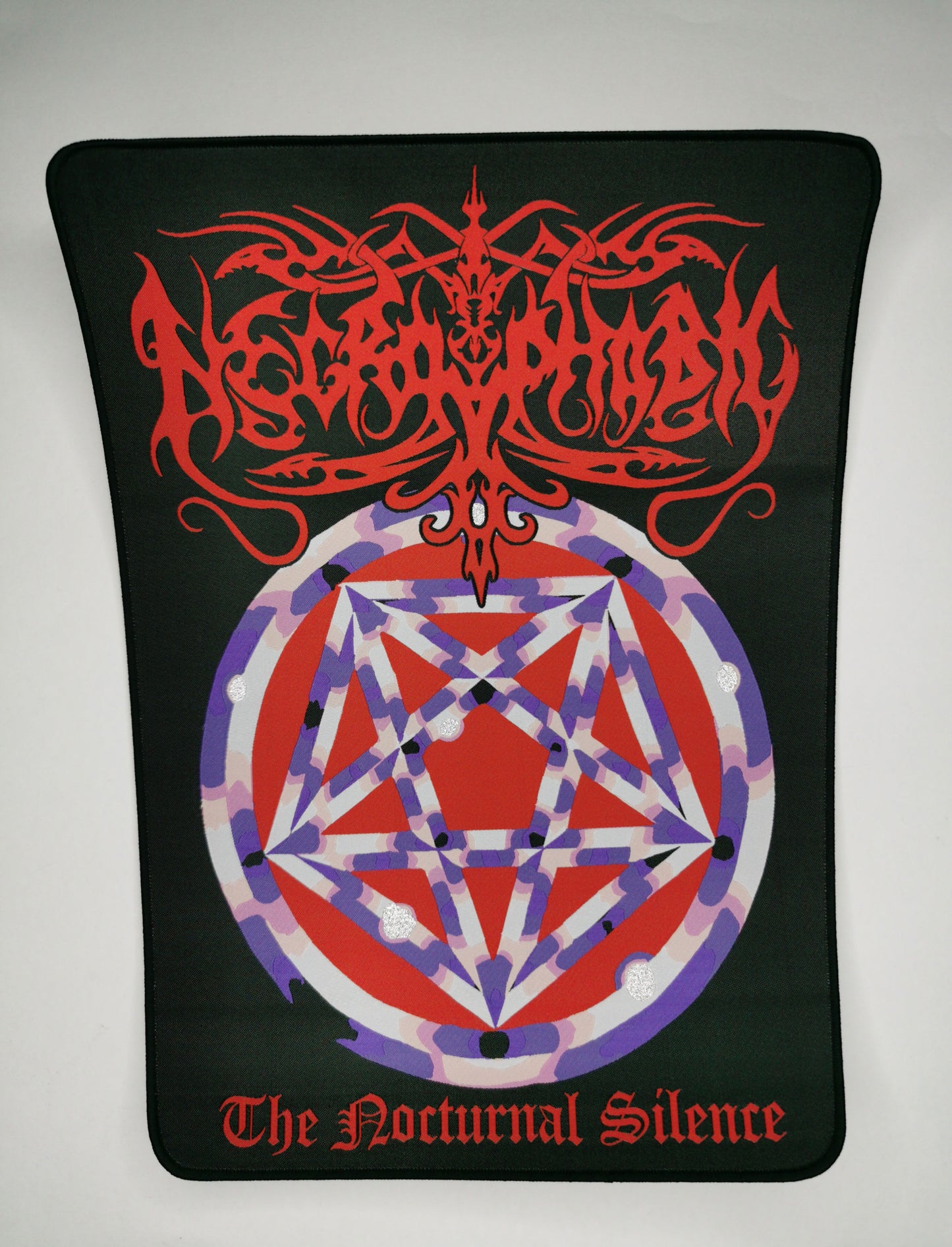 Necrophobic The Nocturnal Silence Black Border Woven Backpatch