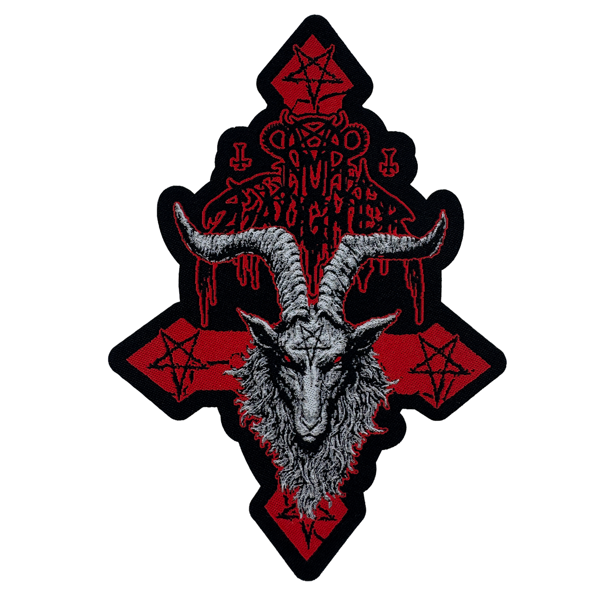 Temporal Dimensions Patches Nunslaughter Goat Laser Cut Metal Woven Patch