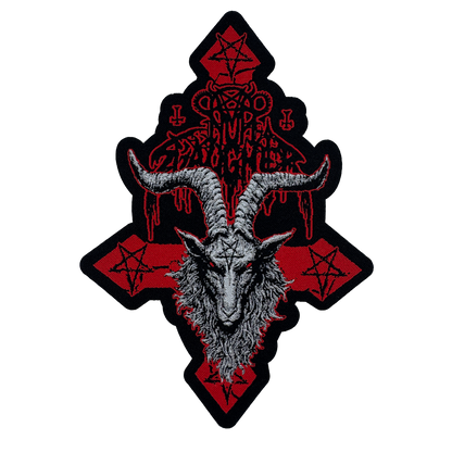 Temporal Dimensions Patches Nunslaughter Goat Laser Cut Metal Woven Patch