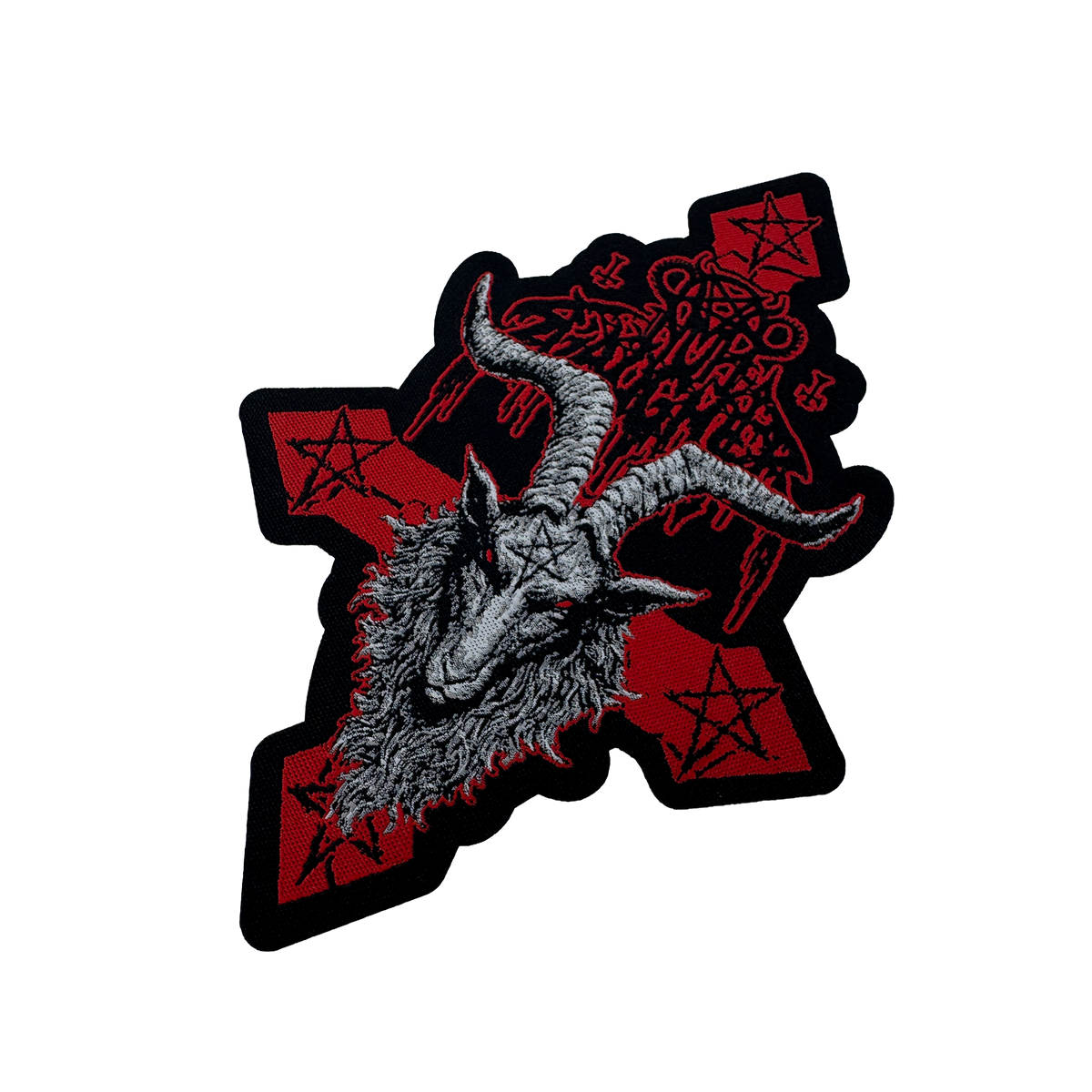 Temporal Dimensions Patches Nunslaughter Goat Laser Cut Metal Woven Patch