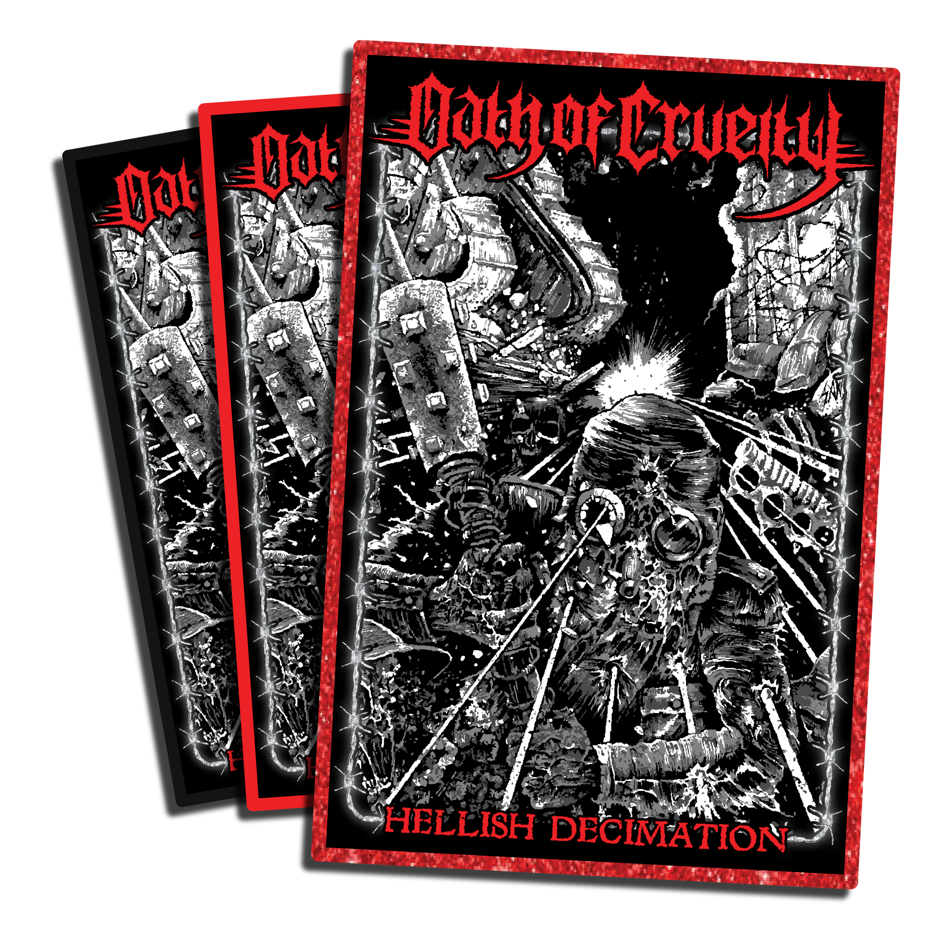 Temporal Dimensions Patches Oath of Cruelty Hellish Decimation Woven Metal Patches