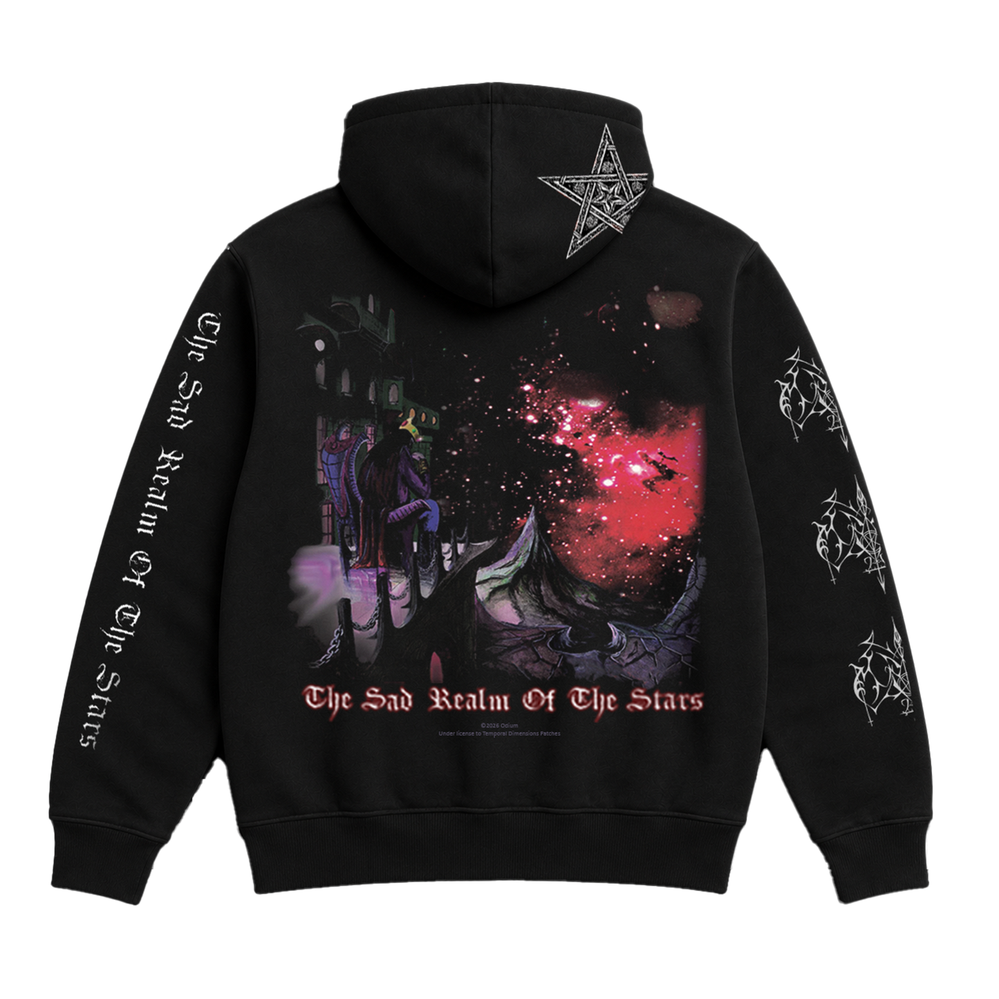 Temporal Dimensions Patches Odium The Sad Realm of the Stars Pullover Hoodie Back