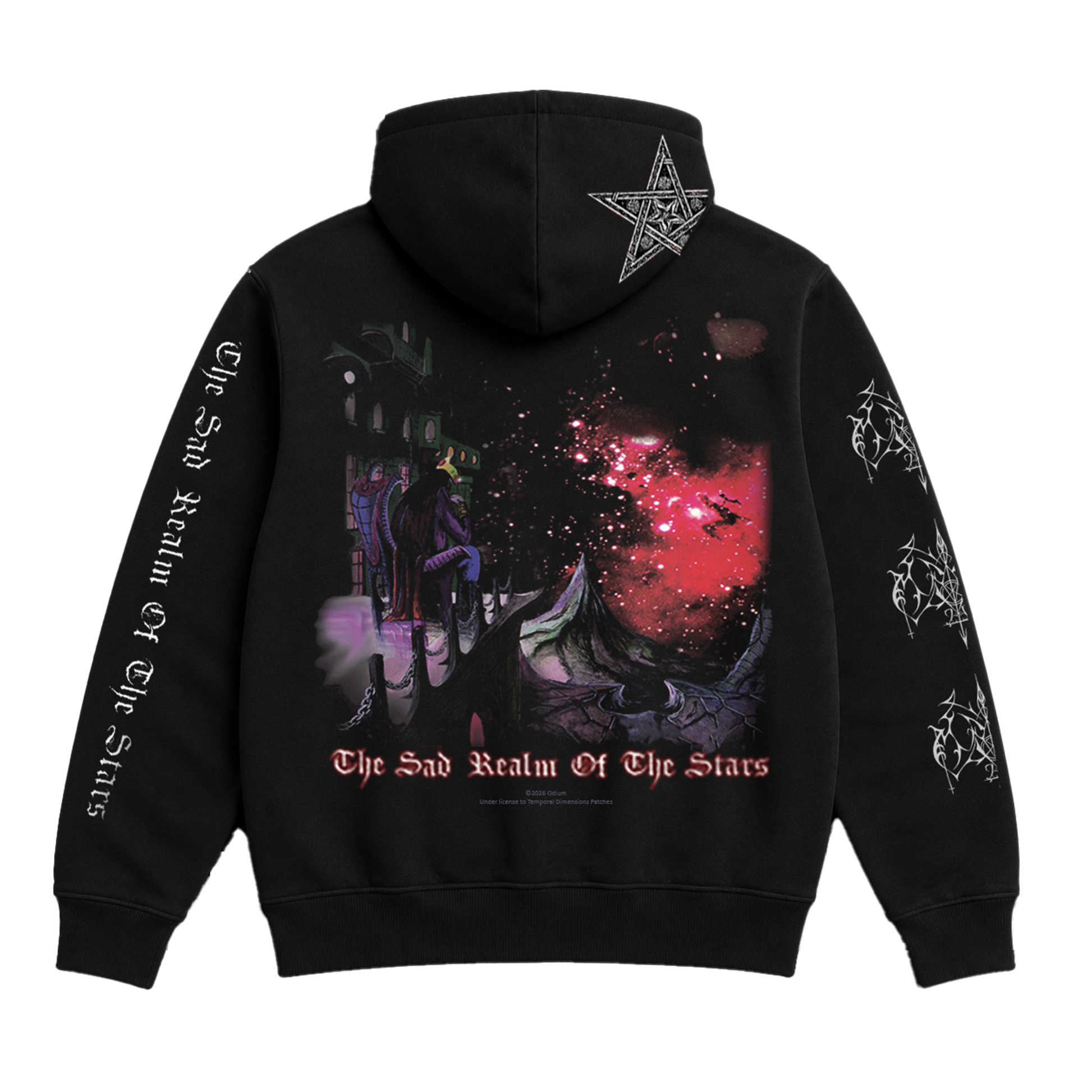 Temporal Dimensions Patches Odium The Sad Realm of the Stars Pullover Hoodie Back