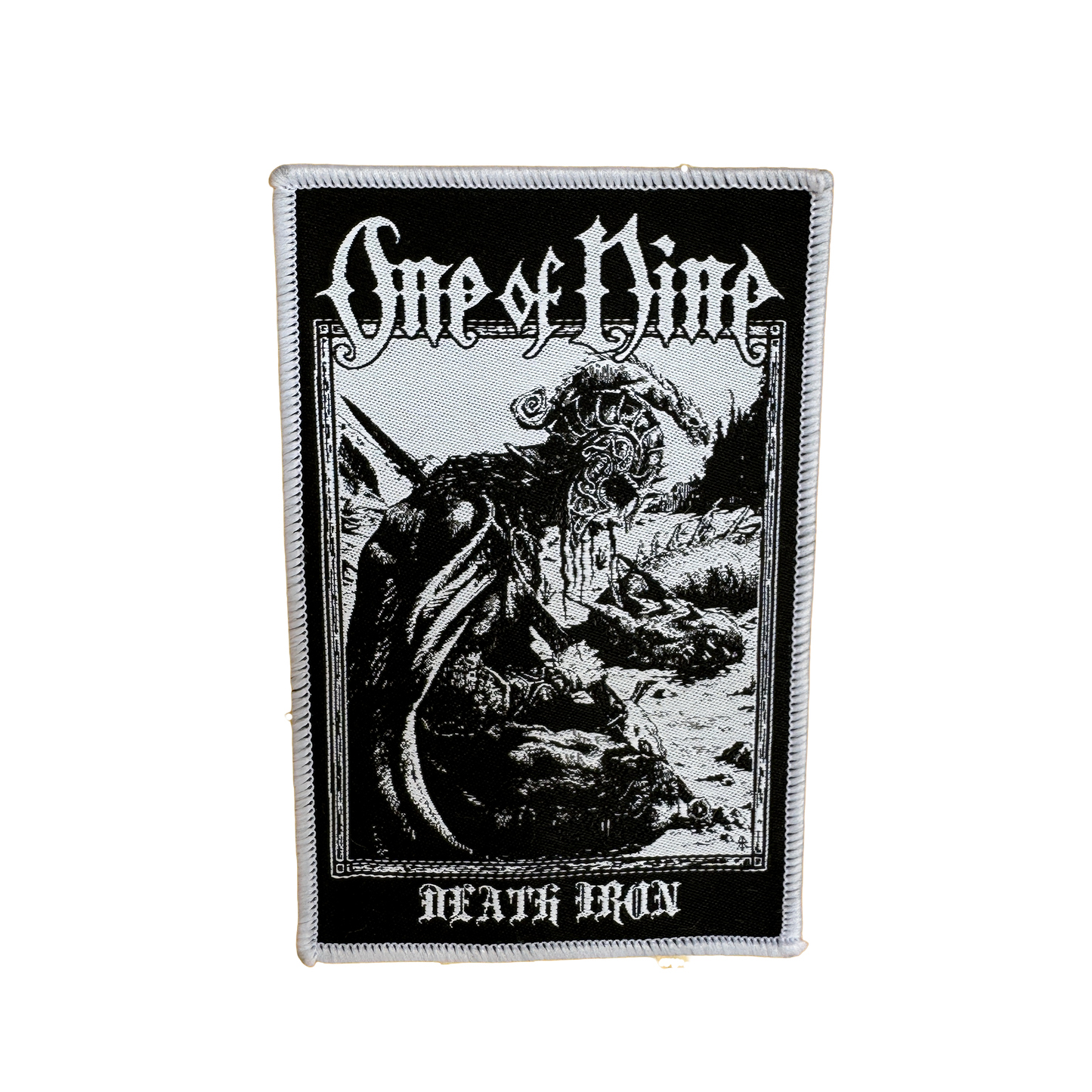 Temporal Dimensions Patches One Of Nine Death Iron Bundle White Border Woven Patch