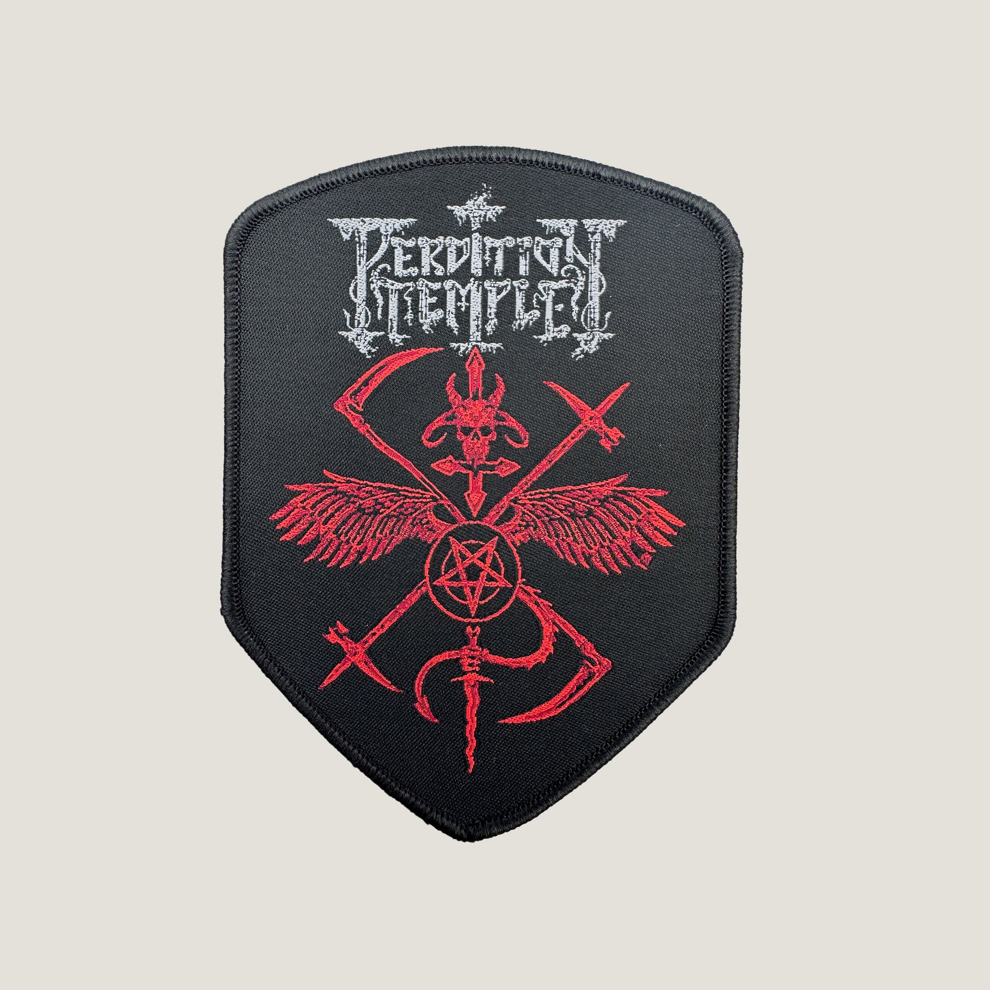 Temporal Dimensions Patches Perdition Temple Edict of the Antichrist Elect Black Border Woven Patch