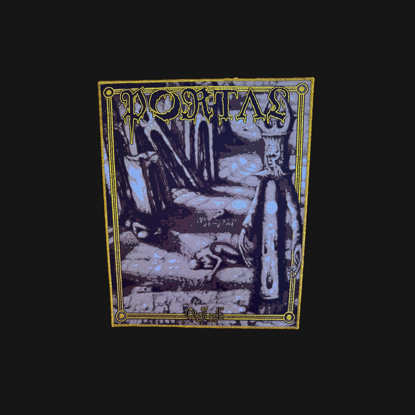 Temporal Dimensions Patches Portal Outre Golden Glitter Border Woven Backpatch