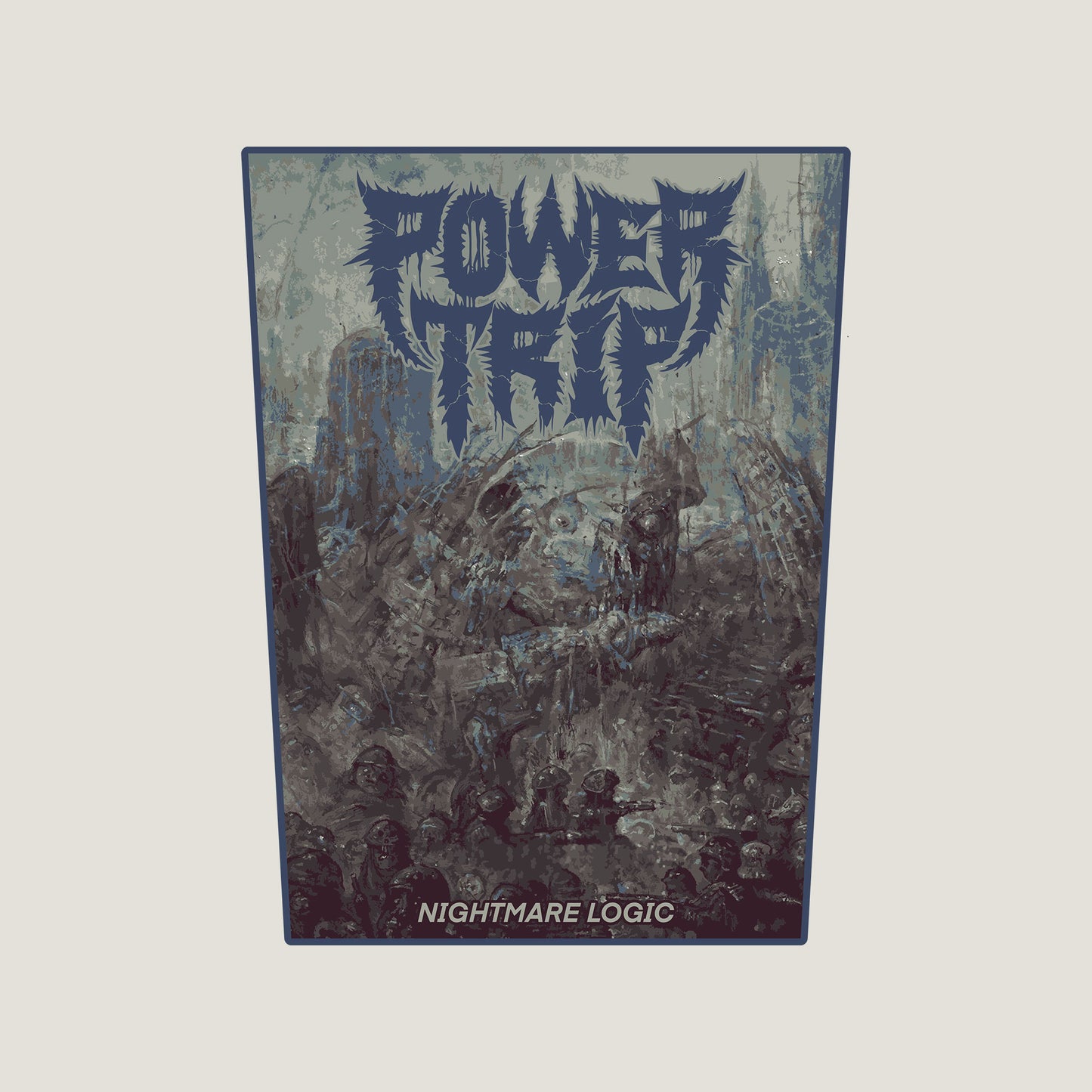 Temporal Dimensions Patches Powertrip Nightmare Logic Blue Border Woven Backpatch