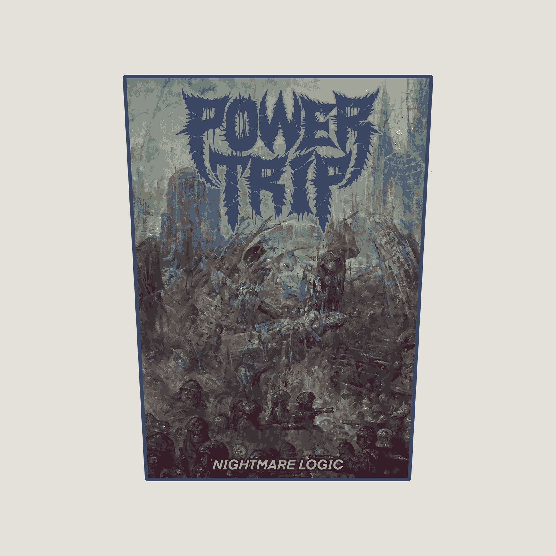Temporal Dimensions Patches Powertrip Nightmare Logic Blue Border Woven Backpatch