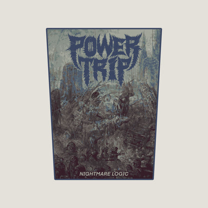 Temporal Dimensions Patches Powertrip Nightmare Logic Blue Border Woven Backpatch