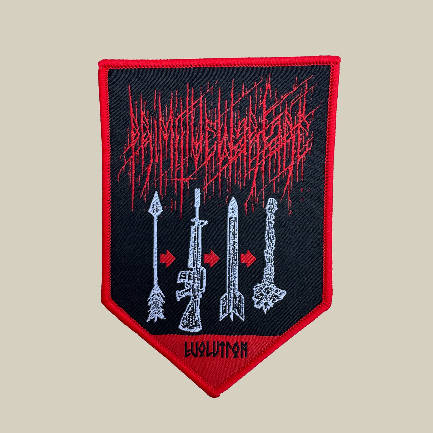 Temporal Dimensions Patches Primitive Warfare Evolution Red Border Woven Patch