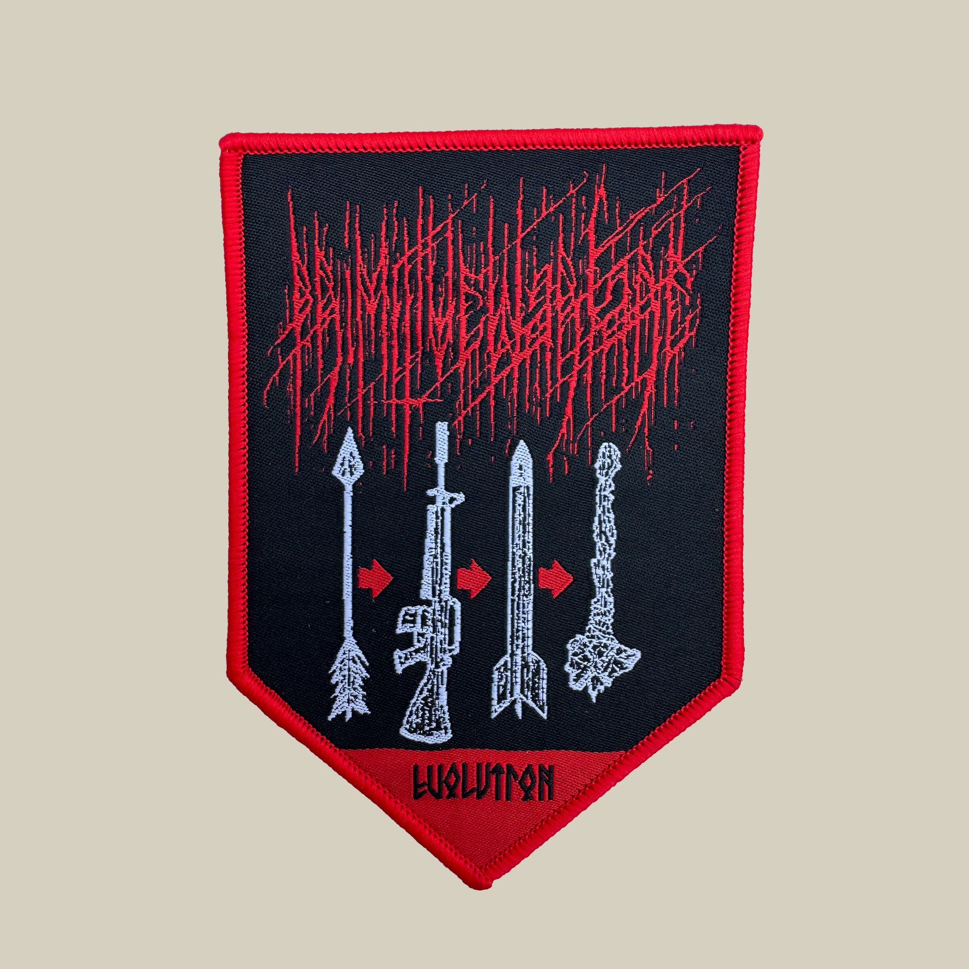 Temporal Dimensions Patches Primitive Warfare Evolution Red Border Woven Patch