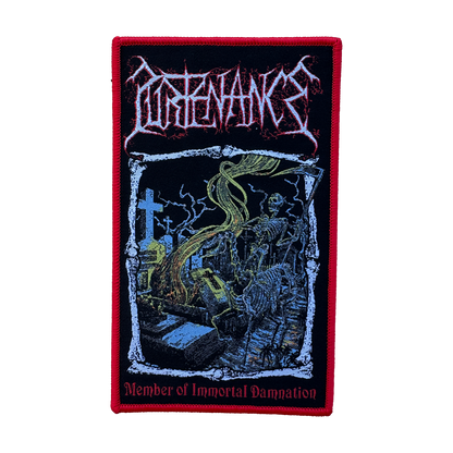 Temporal Dimensions Patches Purtenance Member of Immortal Damnation Red Border Woven Patch