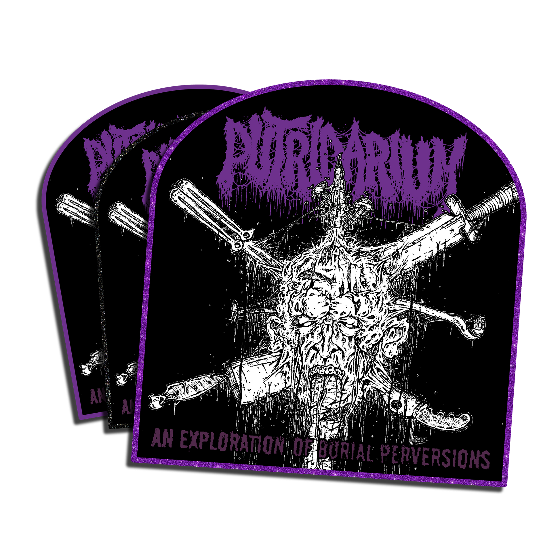 Temporal Dimensions Patches Putridarium An Exploration of Burial Perversions Woven Metal Patches