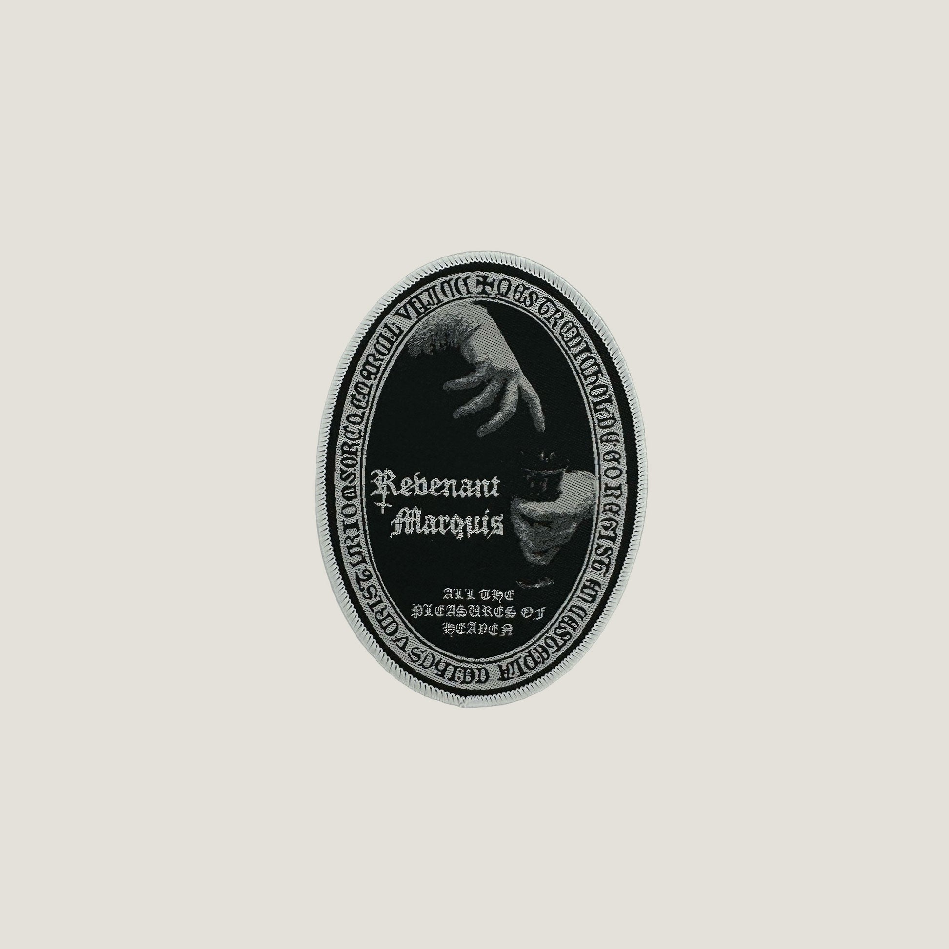 Temporal Dimensions Patches Revenant Marquis All The Pleasures of Heaven White Border Woven Patch
