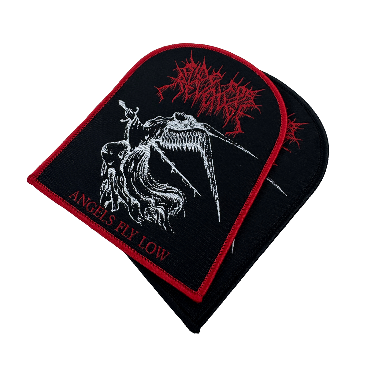 Temporal Dimensions Patches Ride for Revenge Angels Fly Low Metal Woven Patches