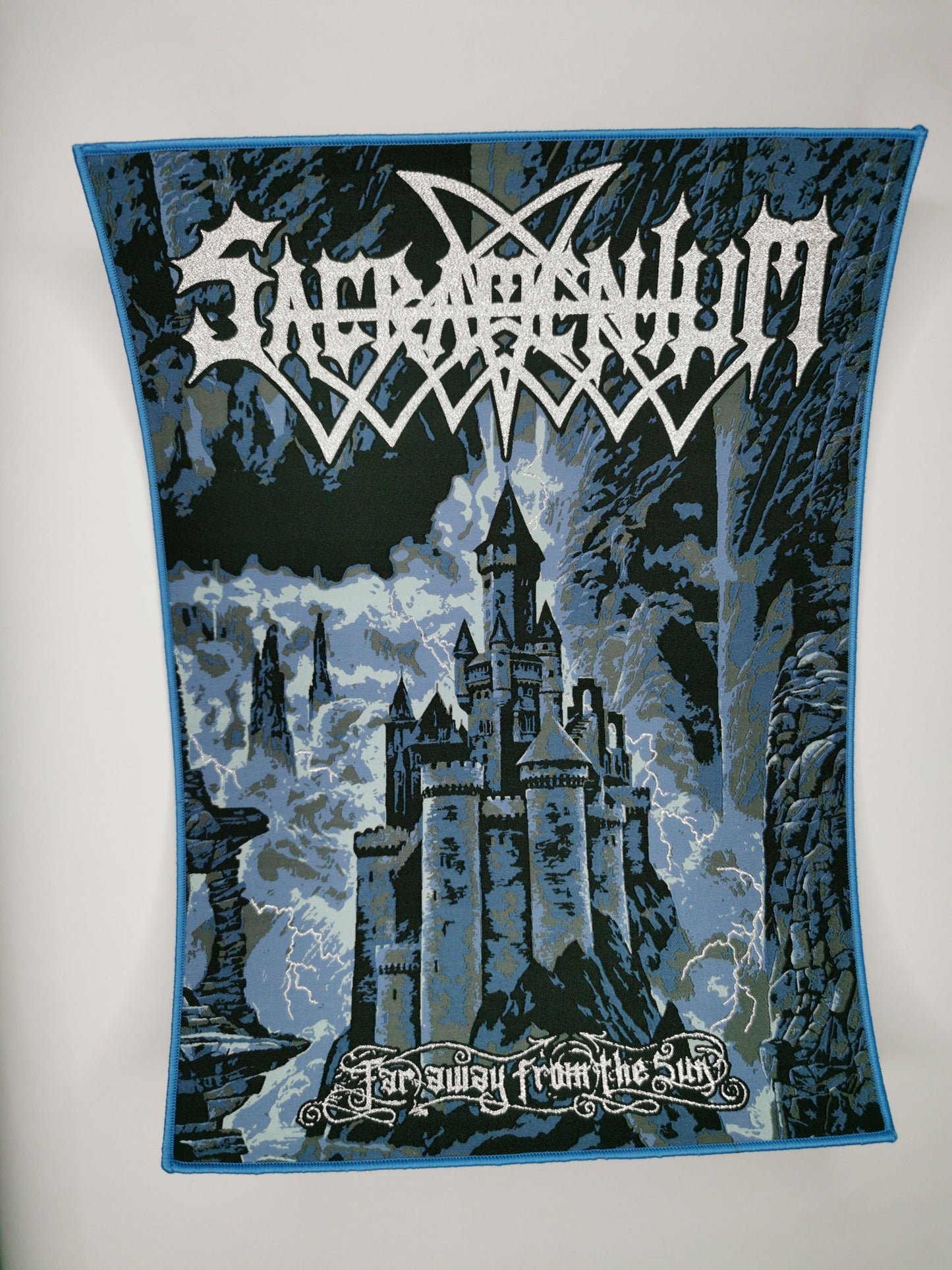 Temporal Dimensions Patches Sacramentum Far Away from the Sun Blue Border Woven Backpatch