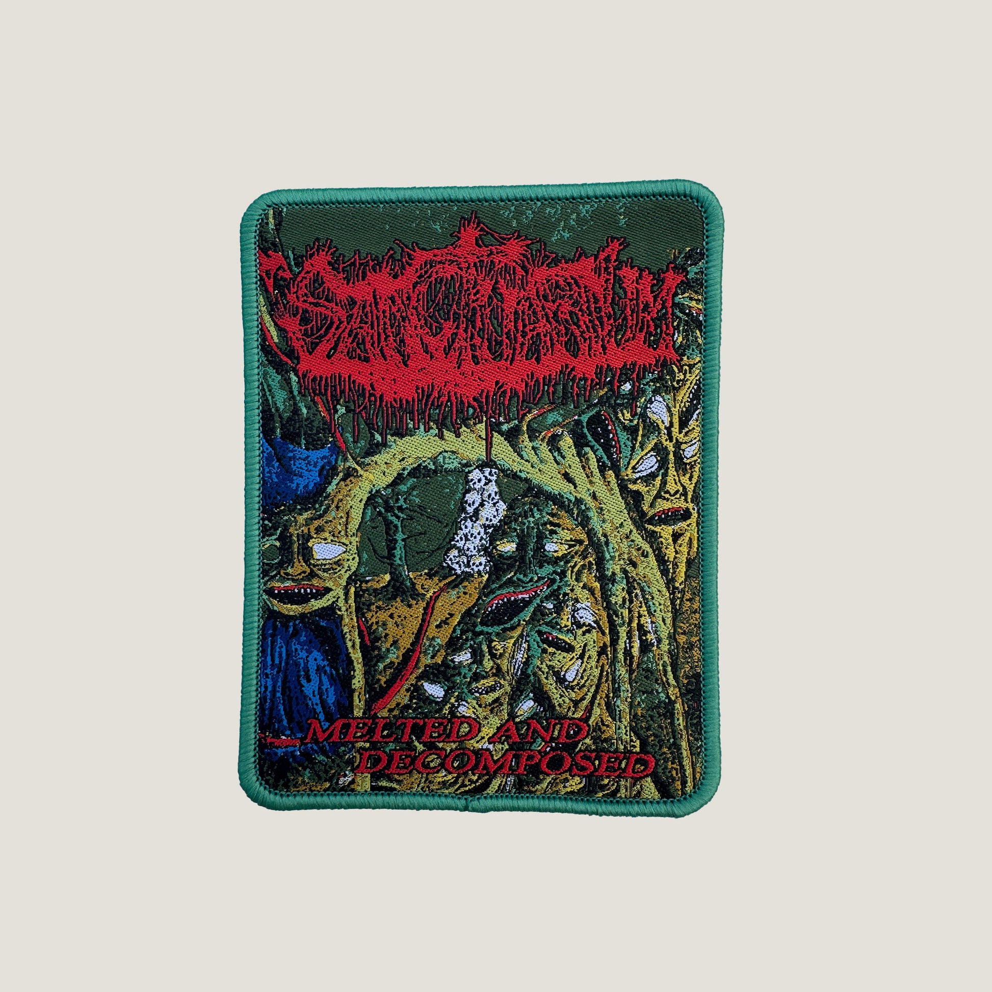 Temporal Dimensions Patches Sanctuarium Melted and Decomposed Green Border Woven Patch