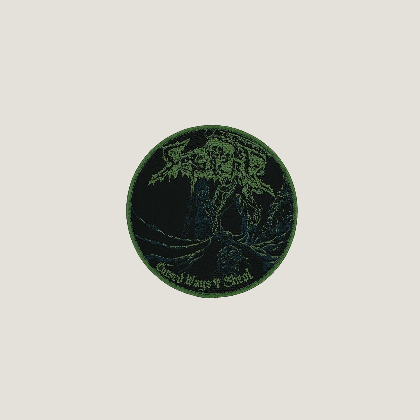 Temporal Dimensions Patches Sepulcre Cursed Ways of Sheol Green Border Woven Patch