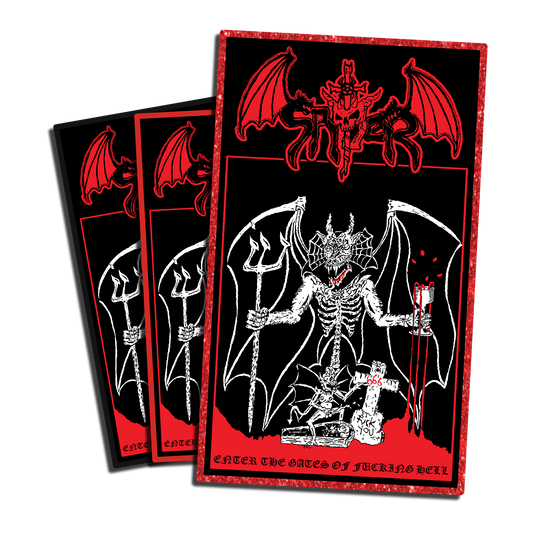 Temporal Dimensions Patches Spiter Enter the Gates of Fucking Hell Woven Metal Patches