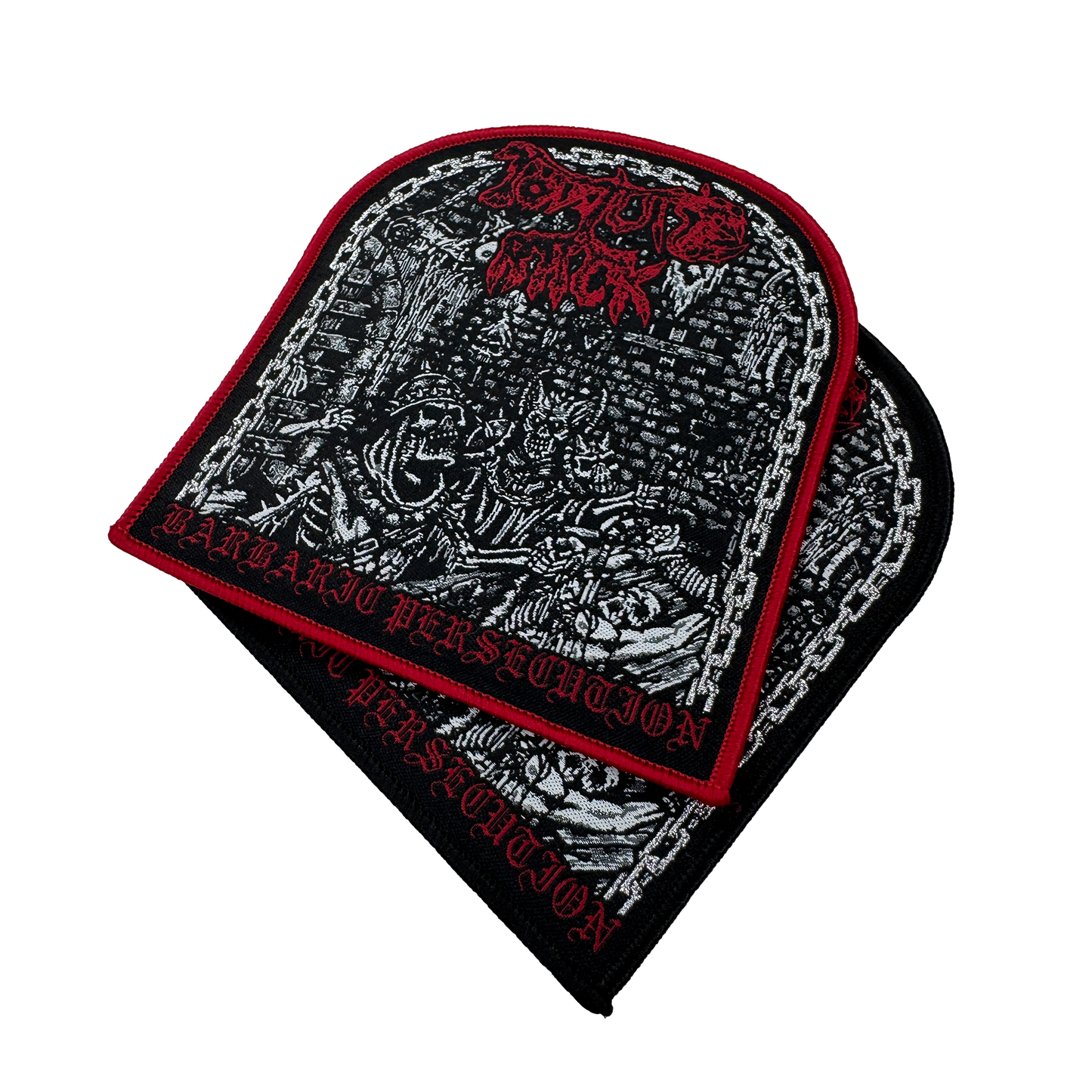 Temporal Dimensions Patches Torture Rack Barbaric Persecution Metal Woven Patches