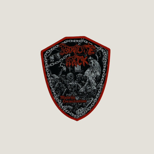 Temporal Dimensions Patches Torture Rack Malefic Humiliation Red Border Woven Patch
