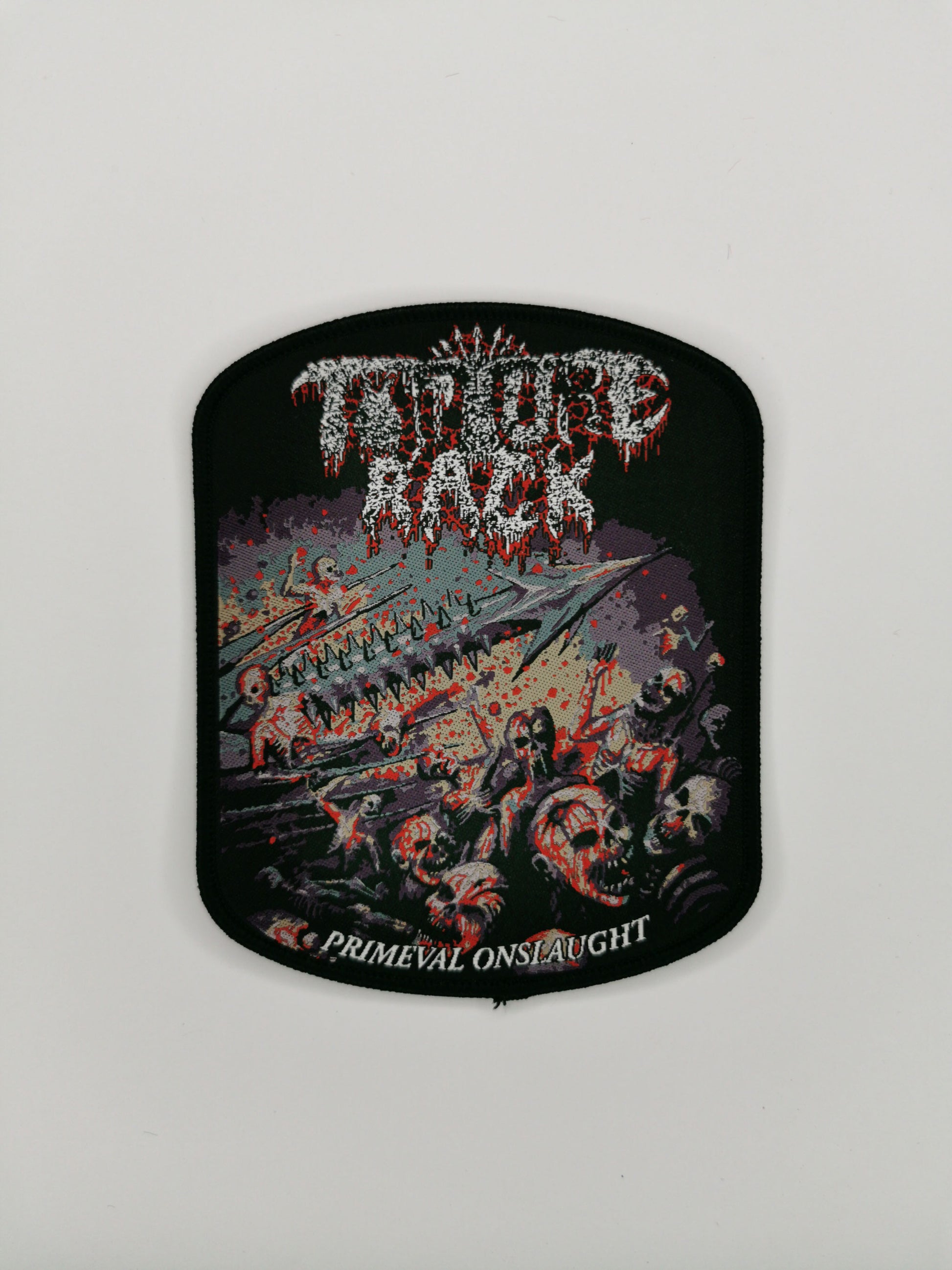 Temporal Dimensions Patches Torture Rack Primeval Onslaught Black Border Woven Patch
