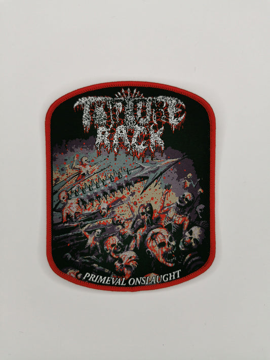 Temporal Dimensions Patches Torture Rack Primeval Onslaught Red Border Woven Patch