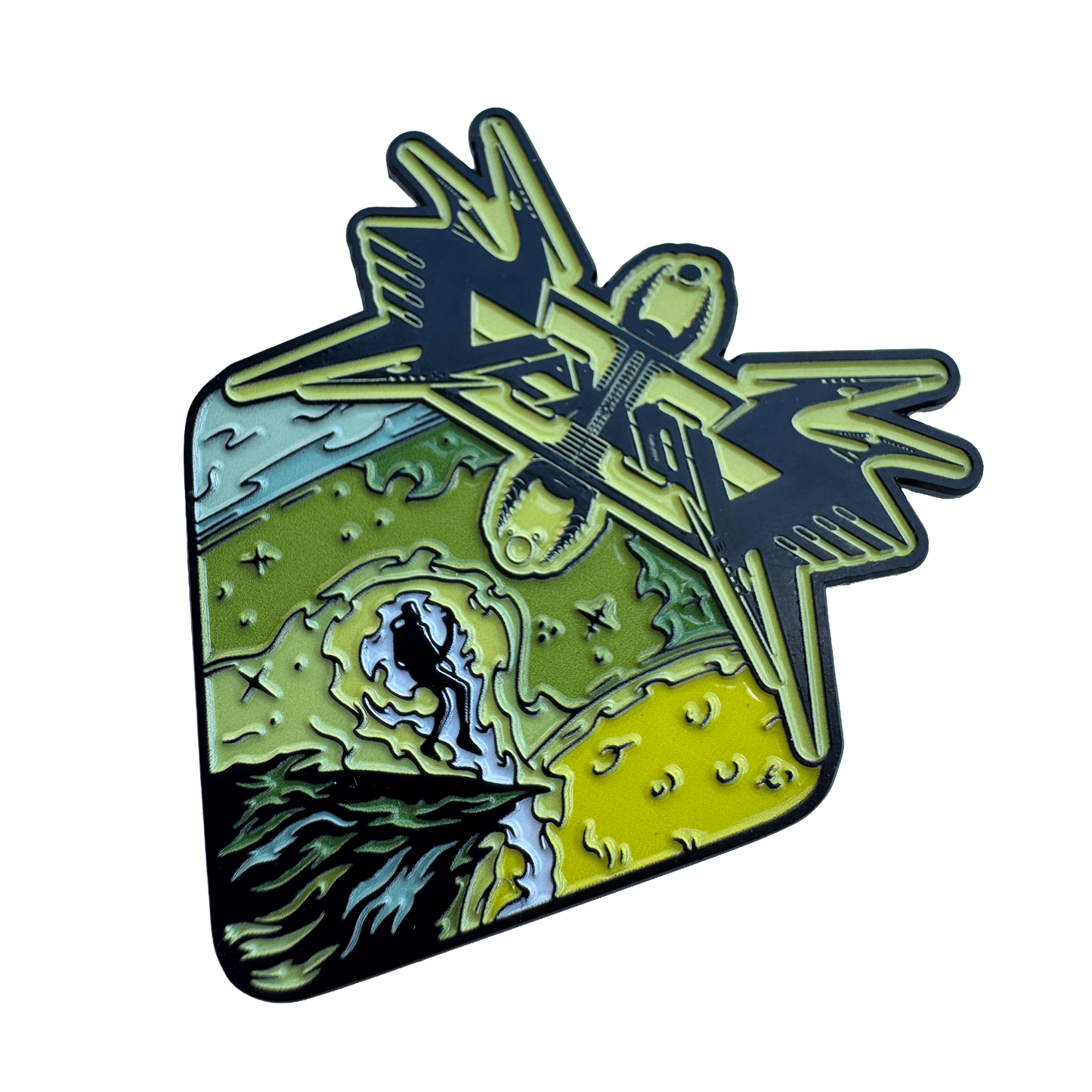 Temporal Dimensions Patches Vektor Outer Isolation Enamel Pin Side