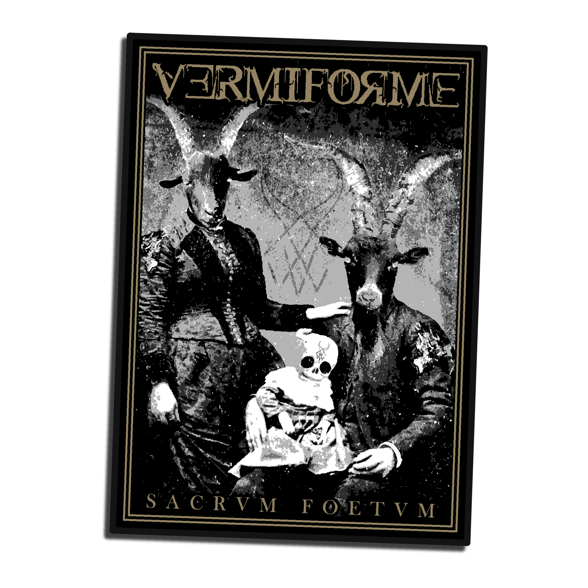 Temporal Dimensions Patches Vermiforme Sacrvm Foetvm Woven Metal Patch