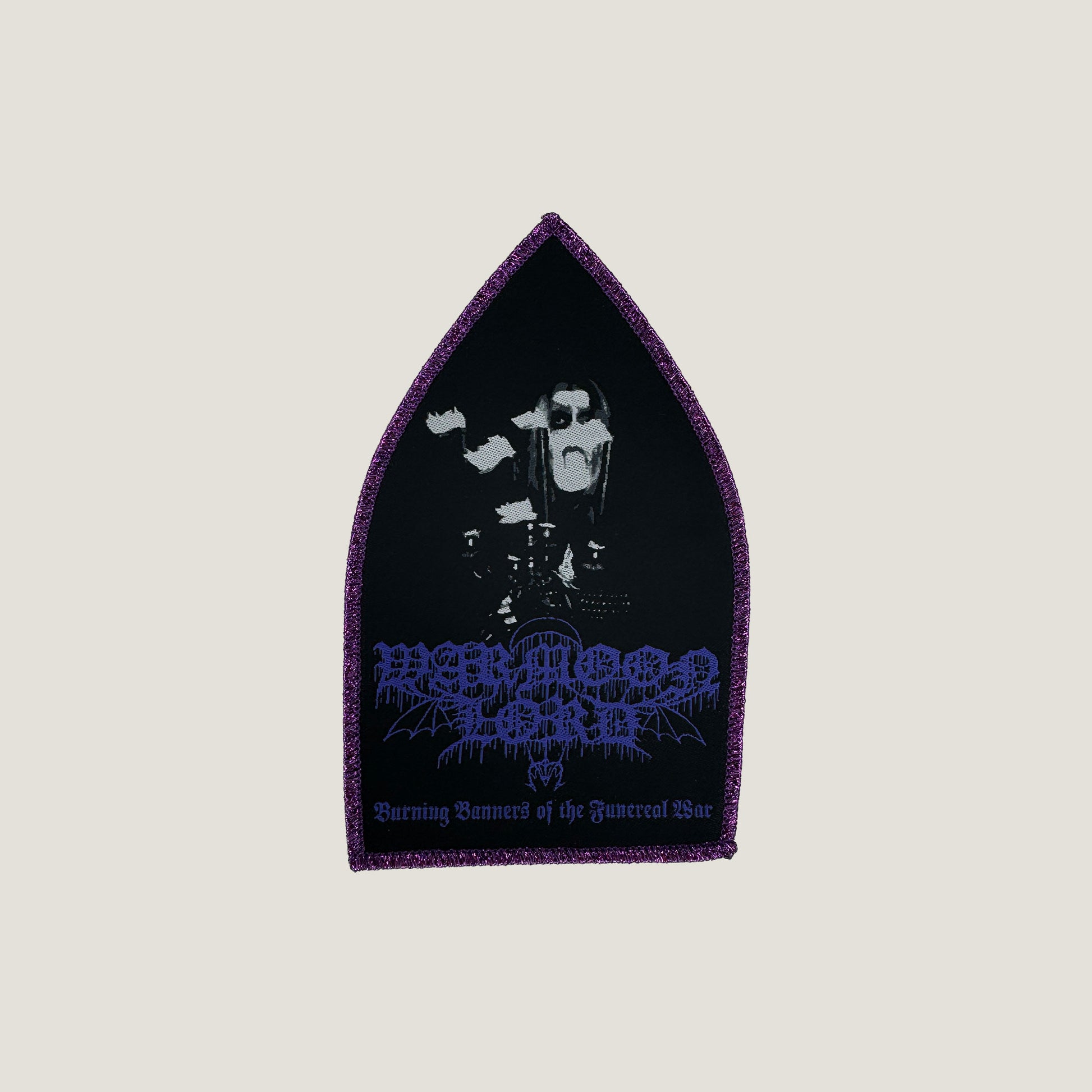 Temporal Dimensions Patches Warmoon Lord Burning Banners of the Funereal War Purple Glitter Border Woven Patch
